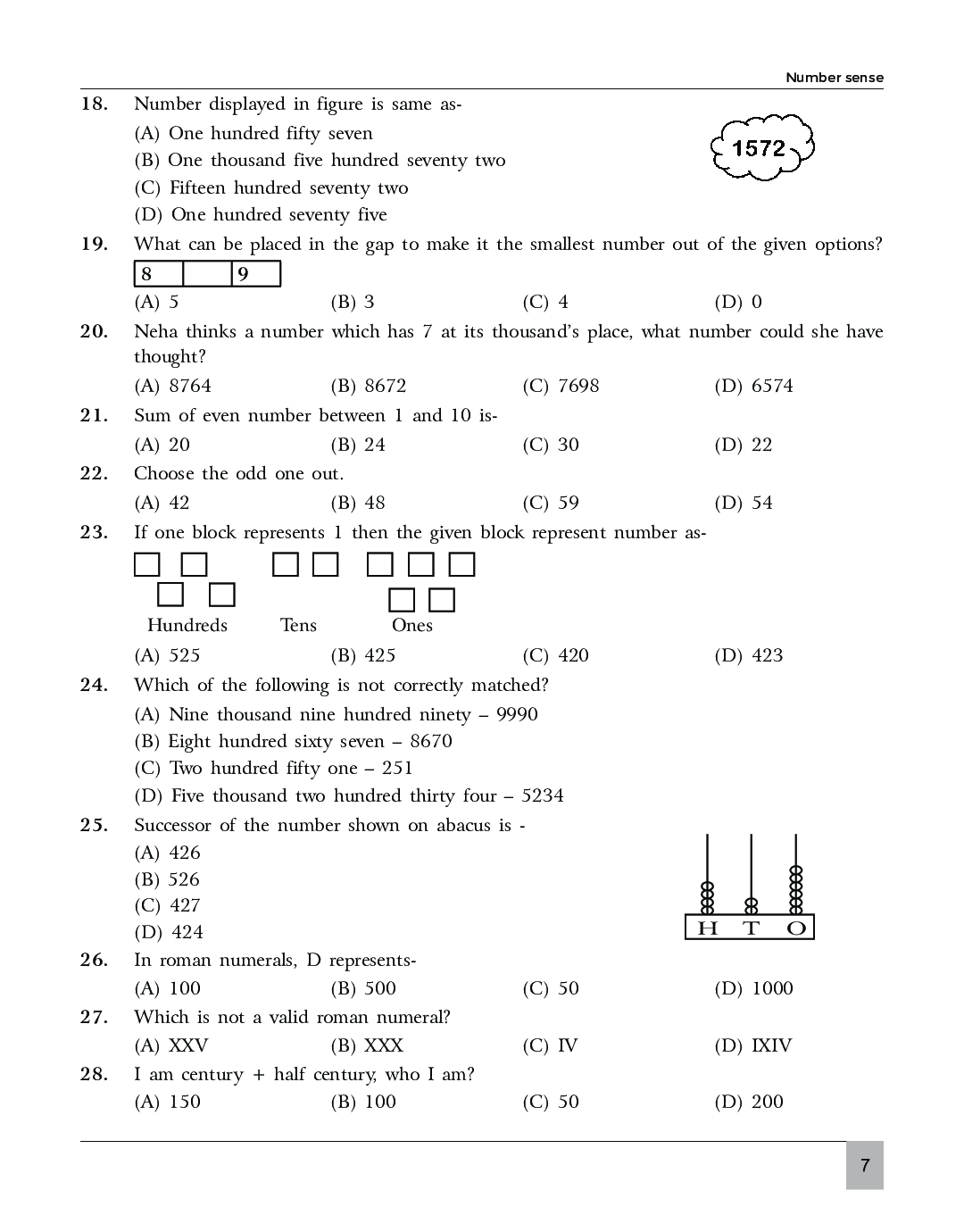 maths olympiad grade 3 worksheet