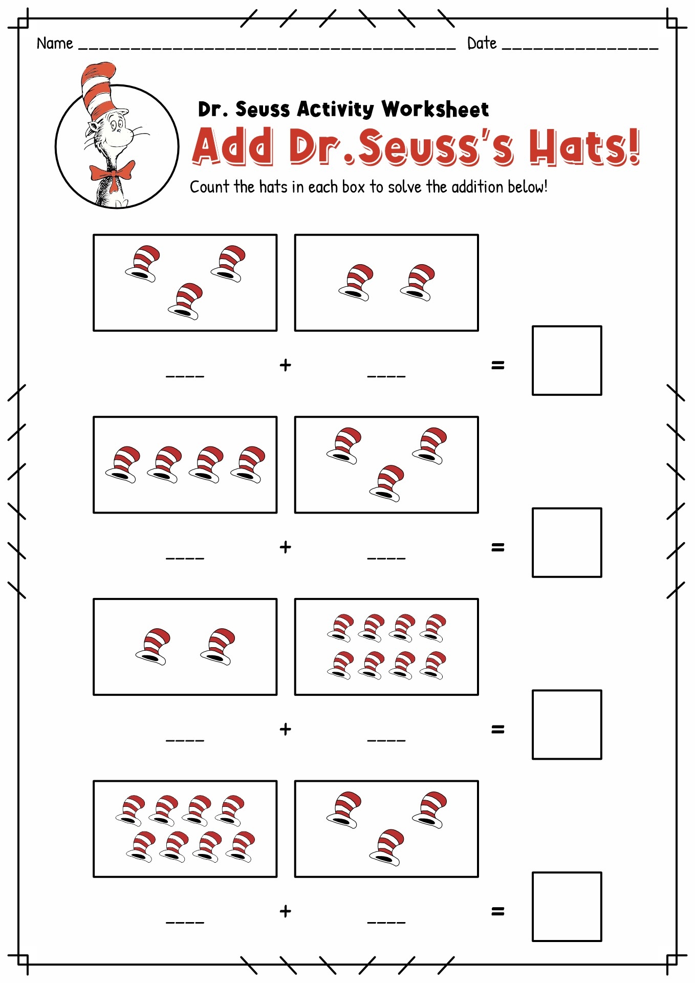 Dr Seuss Worksheets For Preschool Made By Teachers