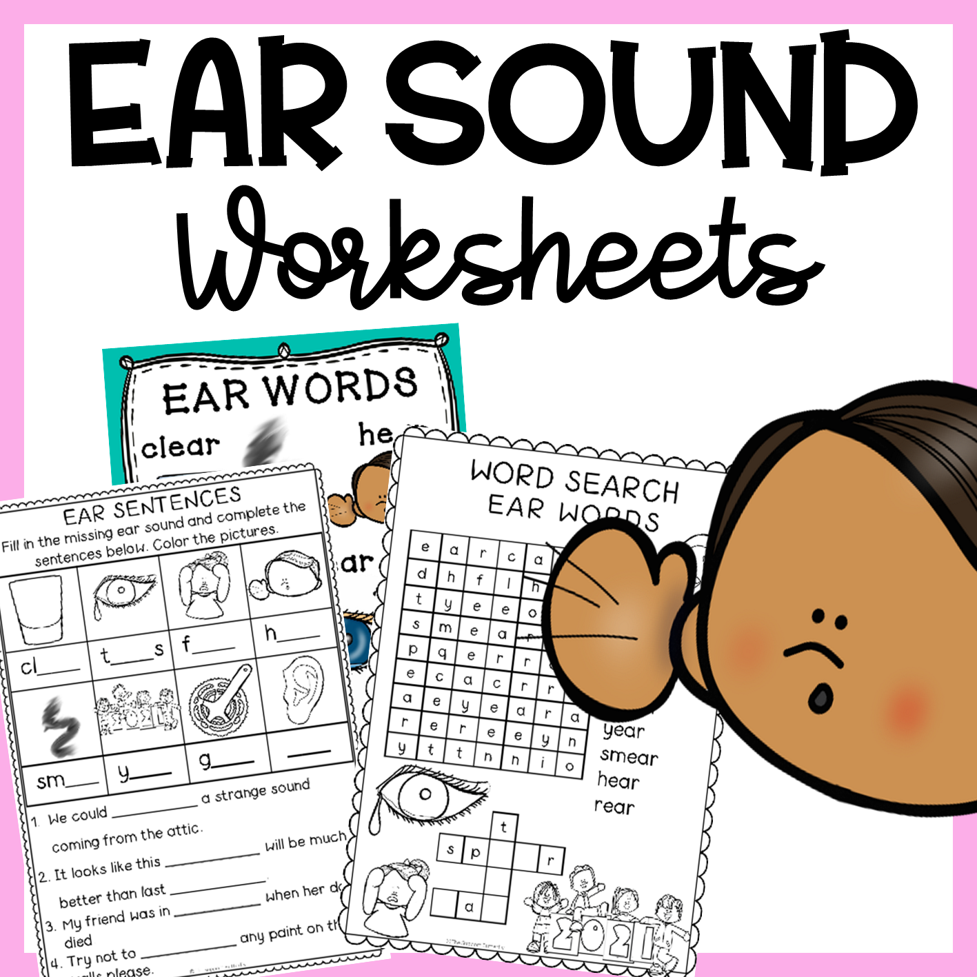 EAR Sound Worksheets Made By Teachers