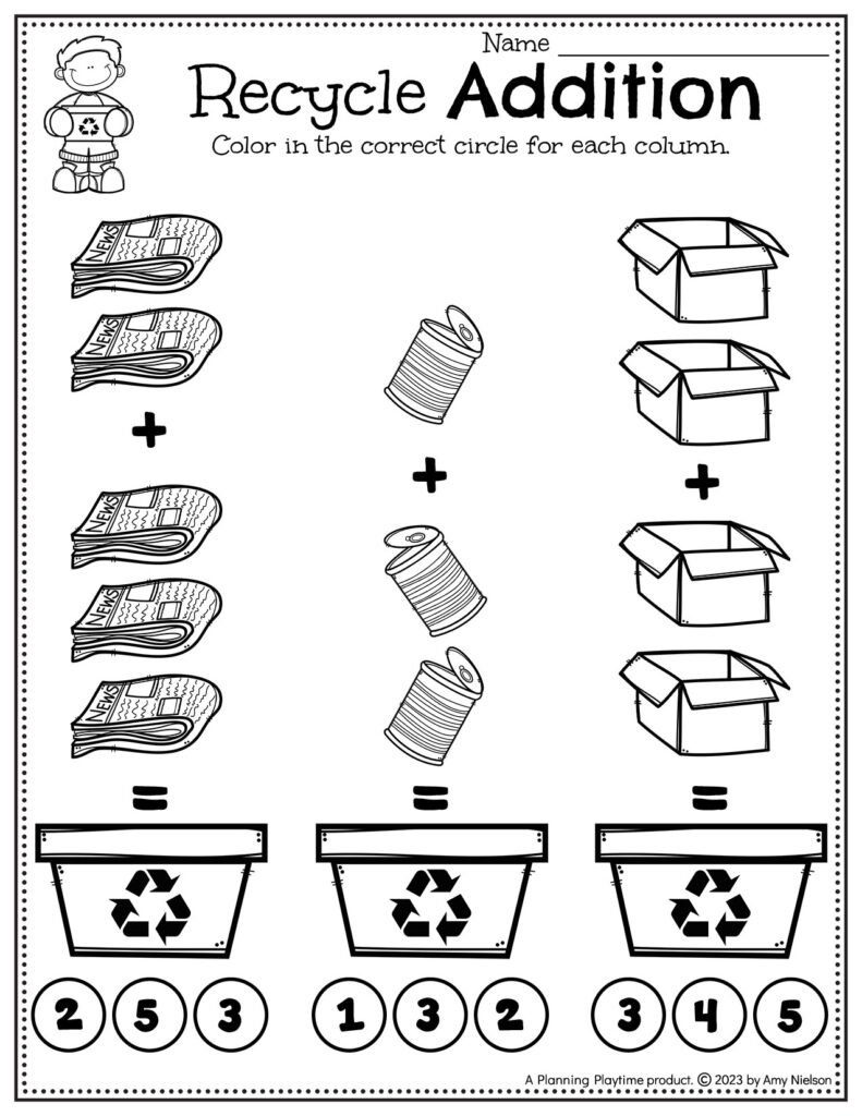 kindergarten worksheets earth day