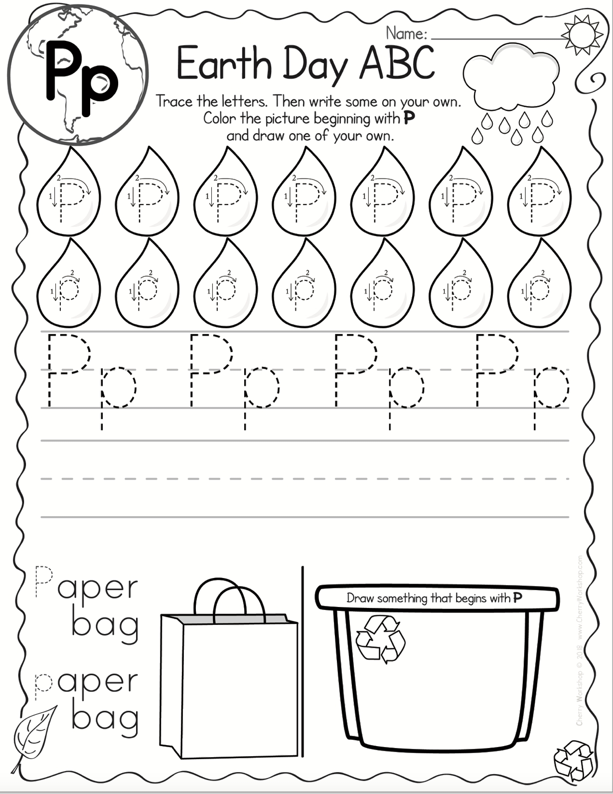 Earth Day Themed ABC Practice By Teach Simple