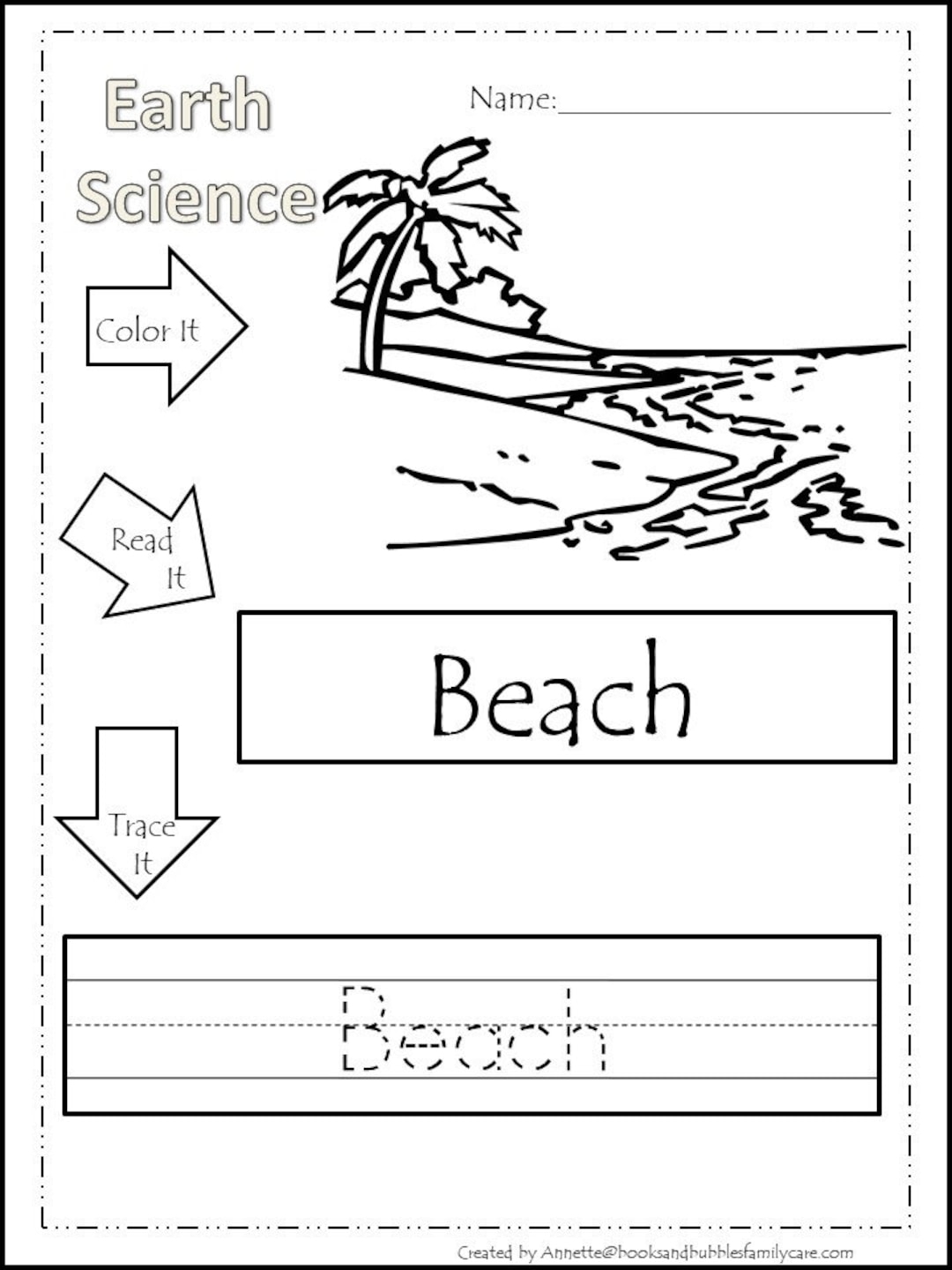 Earth Science Worksheets Land Formations Preschool Kindergarten PDF Etsy