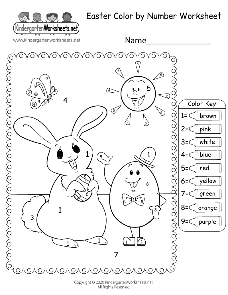 Easter Color By Number Worksheet Free Printable Digital PDF Easter Color By Number Worksheet Free Printable Digital PDF