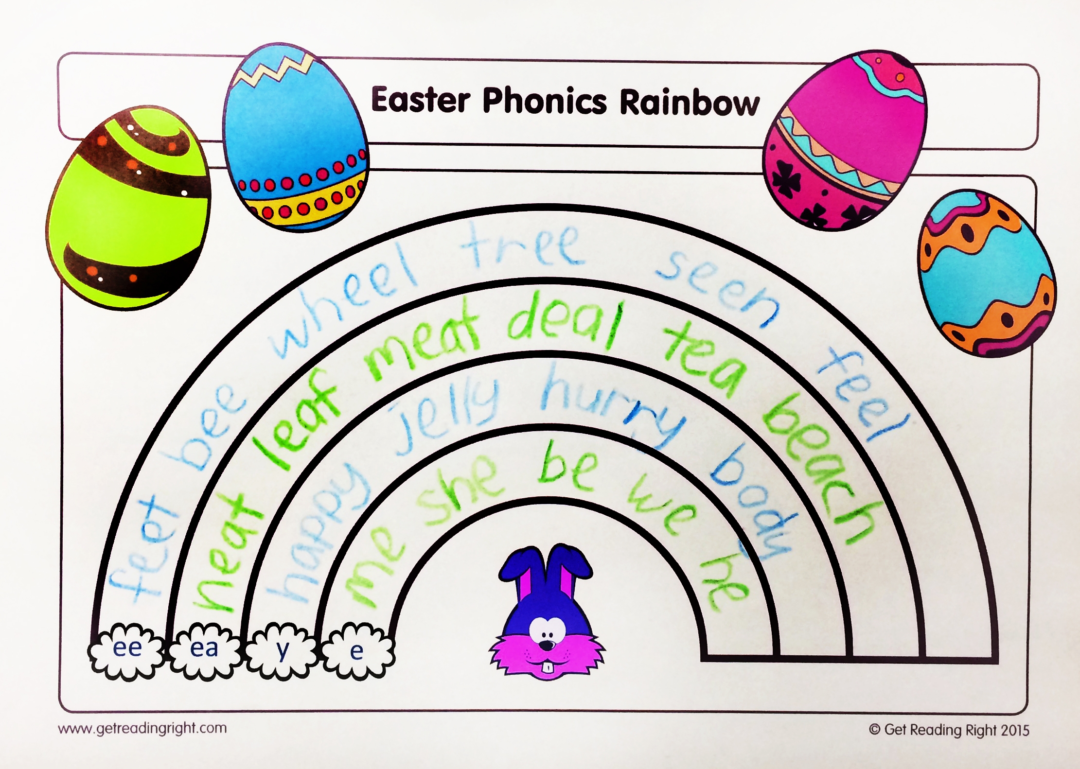 easter phonics worksheets