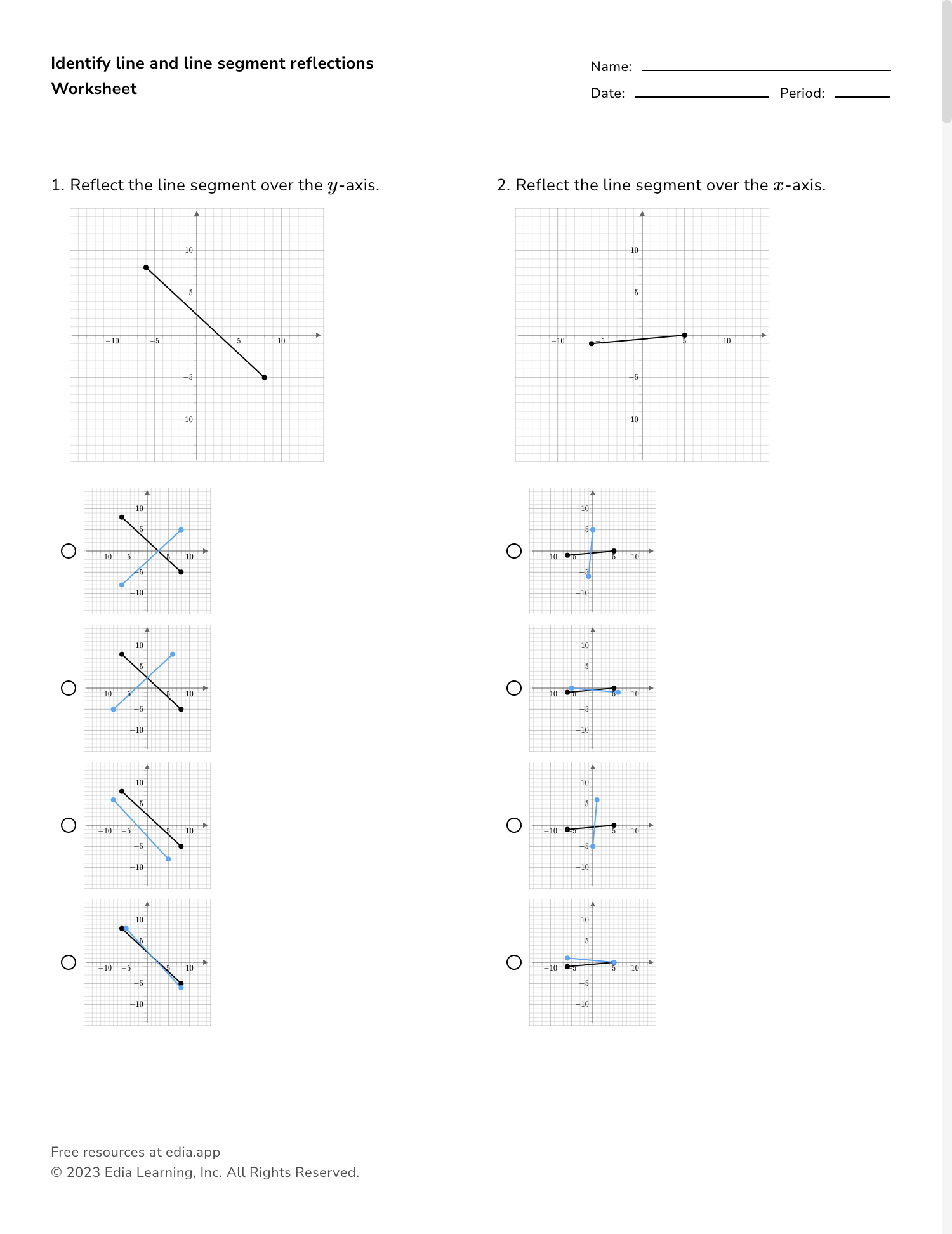 reflection math worksheet pdf reflection math worksheet pdf