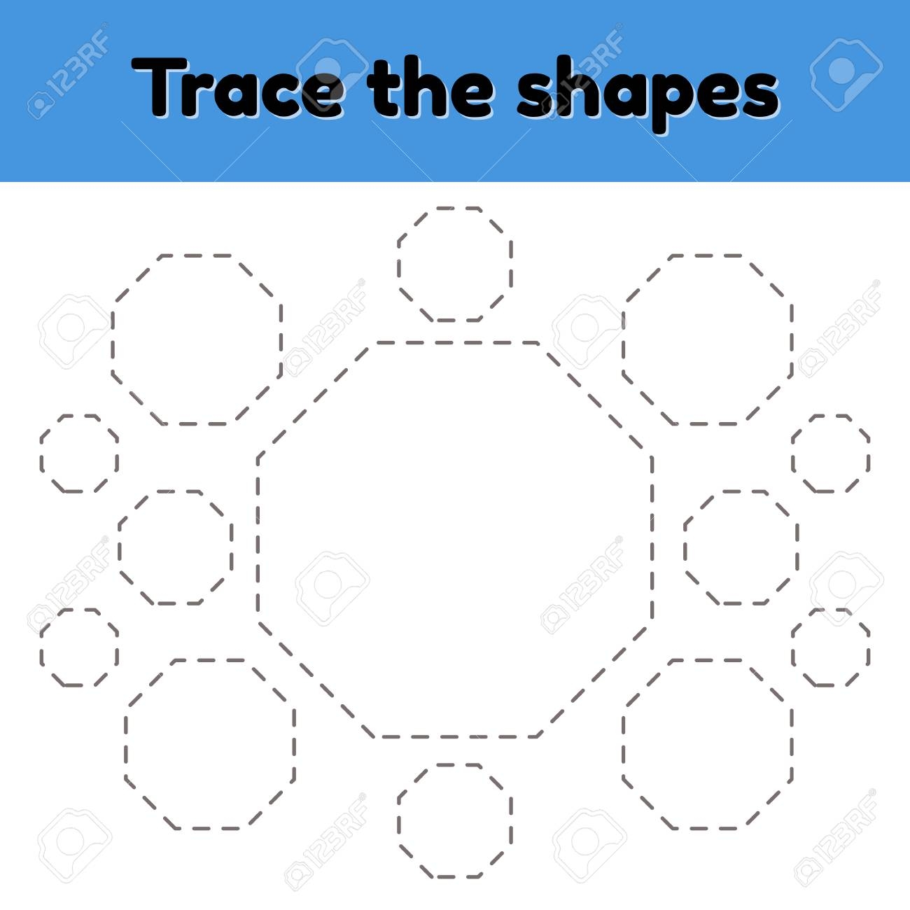 preschool octagon worksheet
