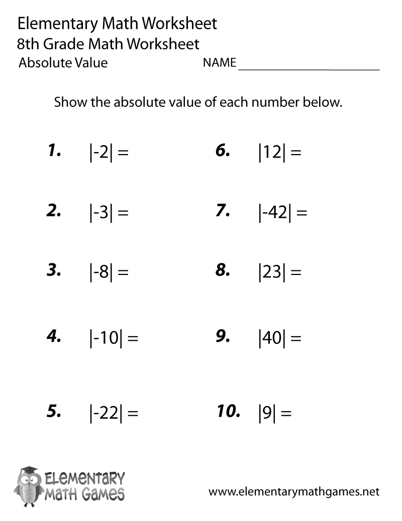 8th grade math equations worksheets