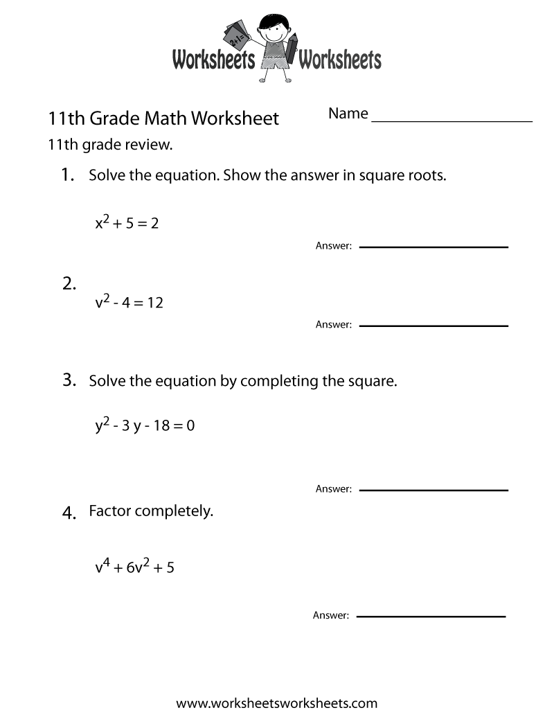 Eleventh Grade Math Practice Worksheet Worksheets Worksheets Eleventh Grade Math Practice Worksheet Worksheets Worksheets