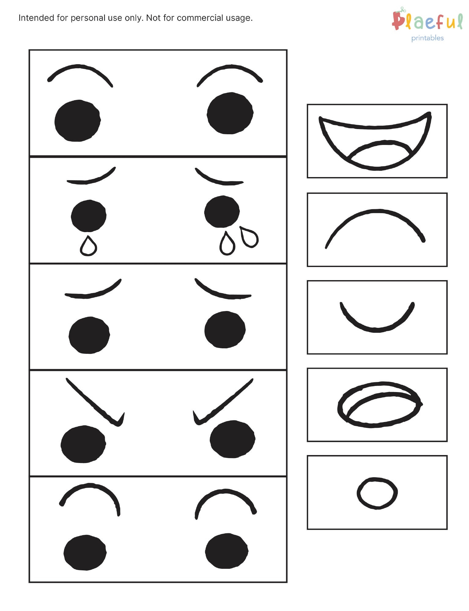 Emotions Learning Printable Montessori Preschool Activity digital Download Etsy