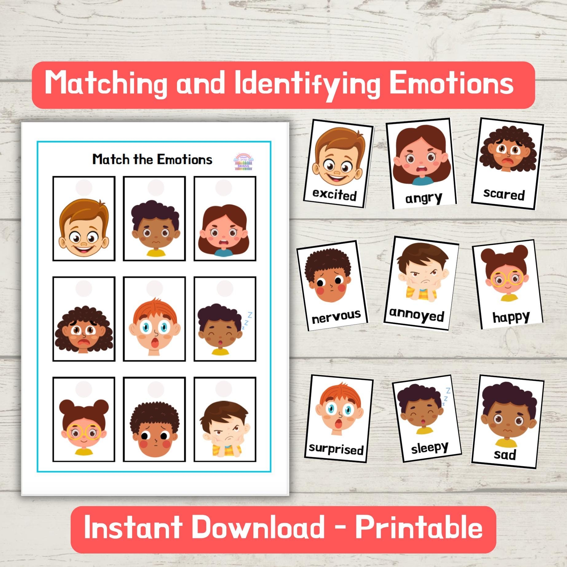 Emotions Matching Game Matching And Identifying Emotions Support Self regulation Educational Worksheet For Preschool Kindergarten Homeschool Etsy Emotions Matching Game Matching And Identifying Emotions Support Self regulation Educational Worksheet For Preschool Kindergarten Homeschool Etsy