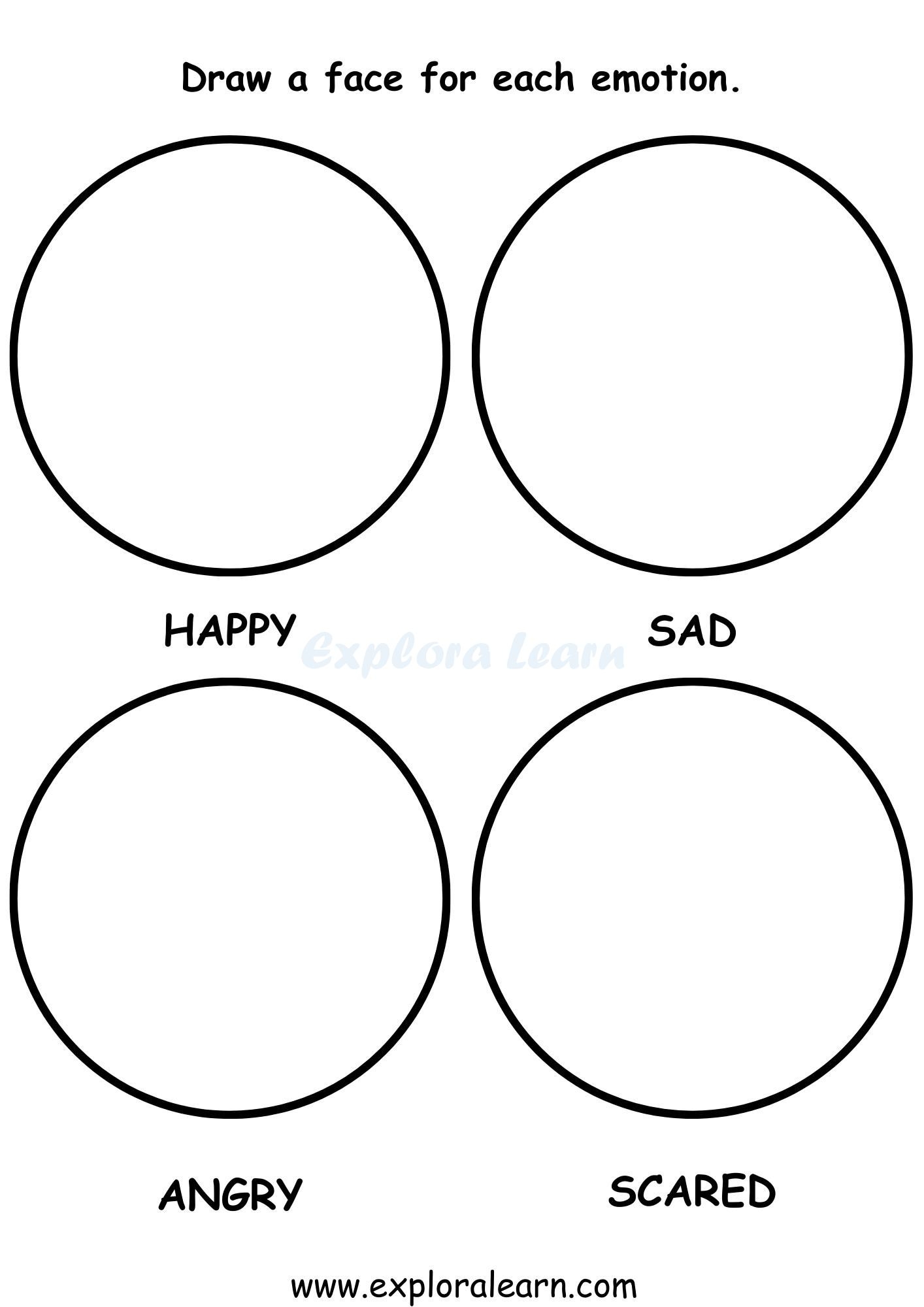 Emotions Worksheets For Preschool And Kindergarten 2 To 6 Years Kids