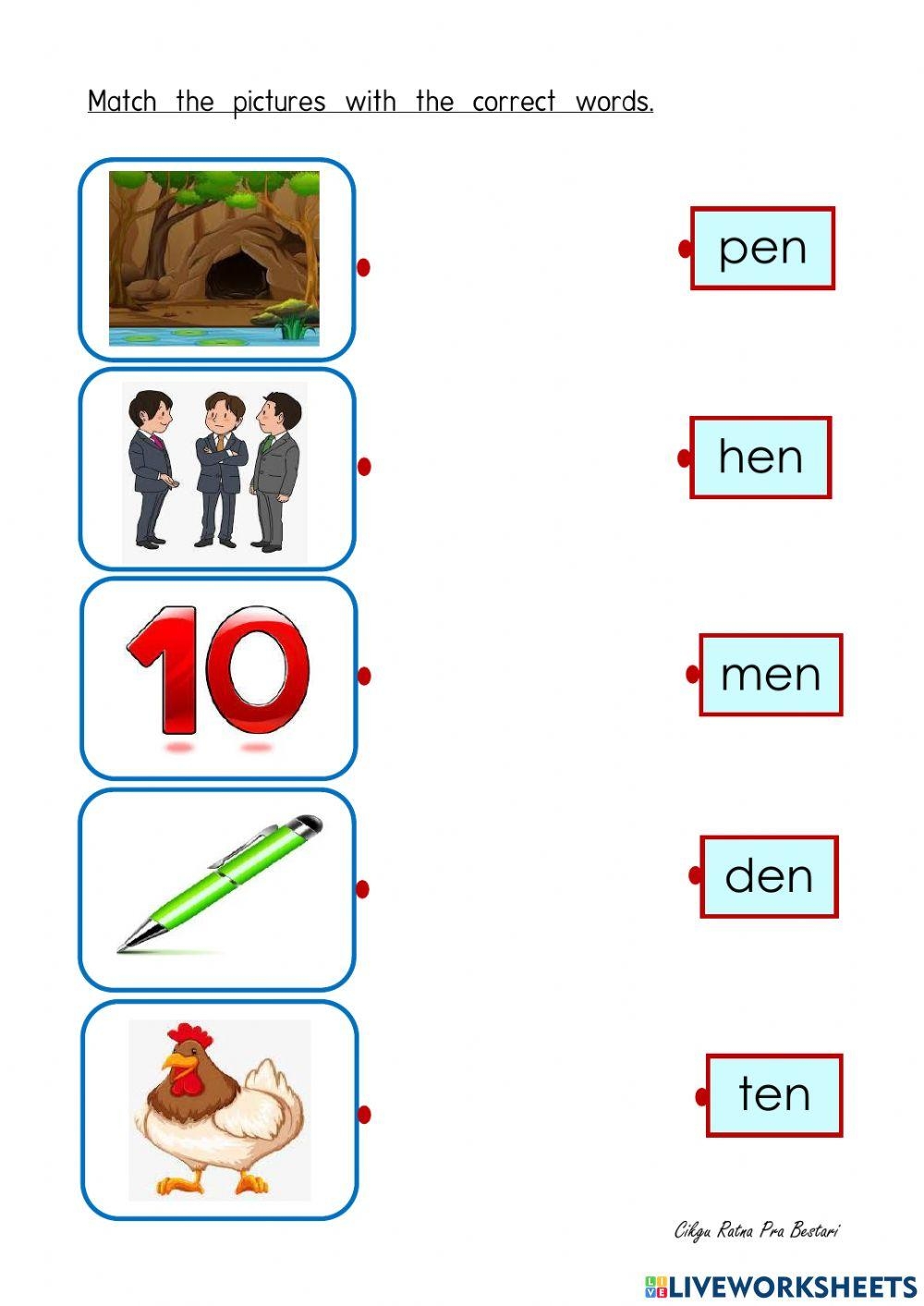 En Word Family Worksheet Worksheets Library