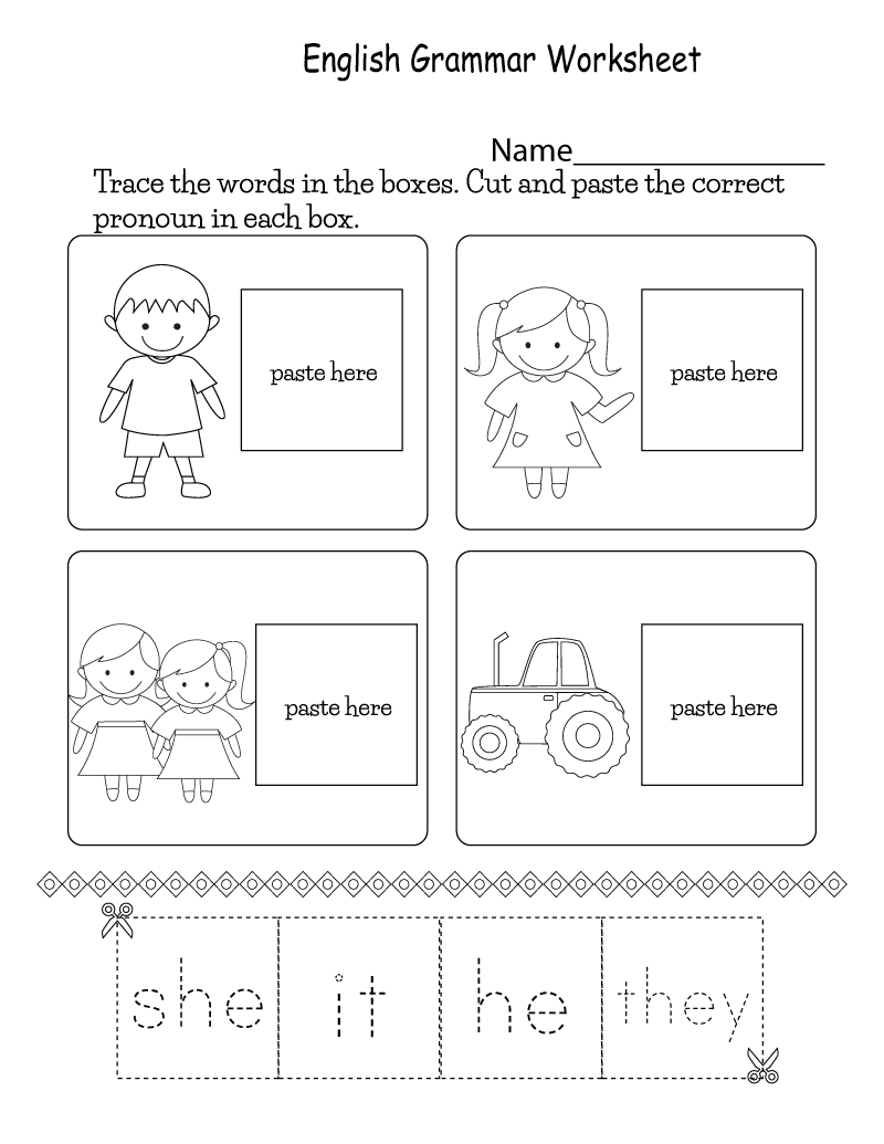 English Worksheets For Kids To Print Learning Printable