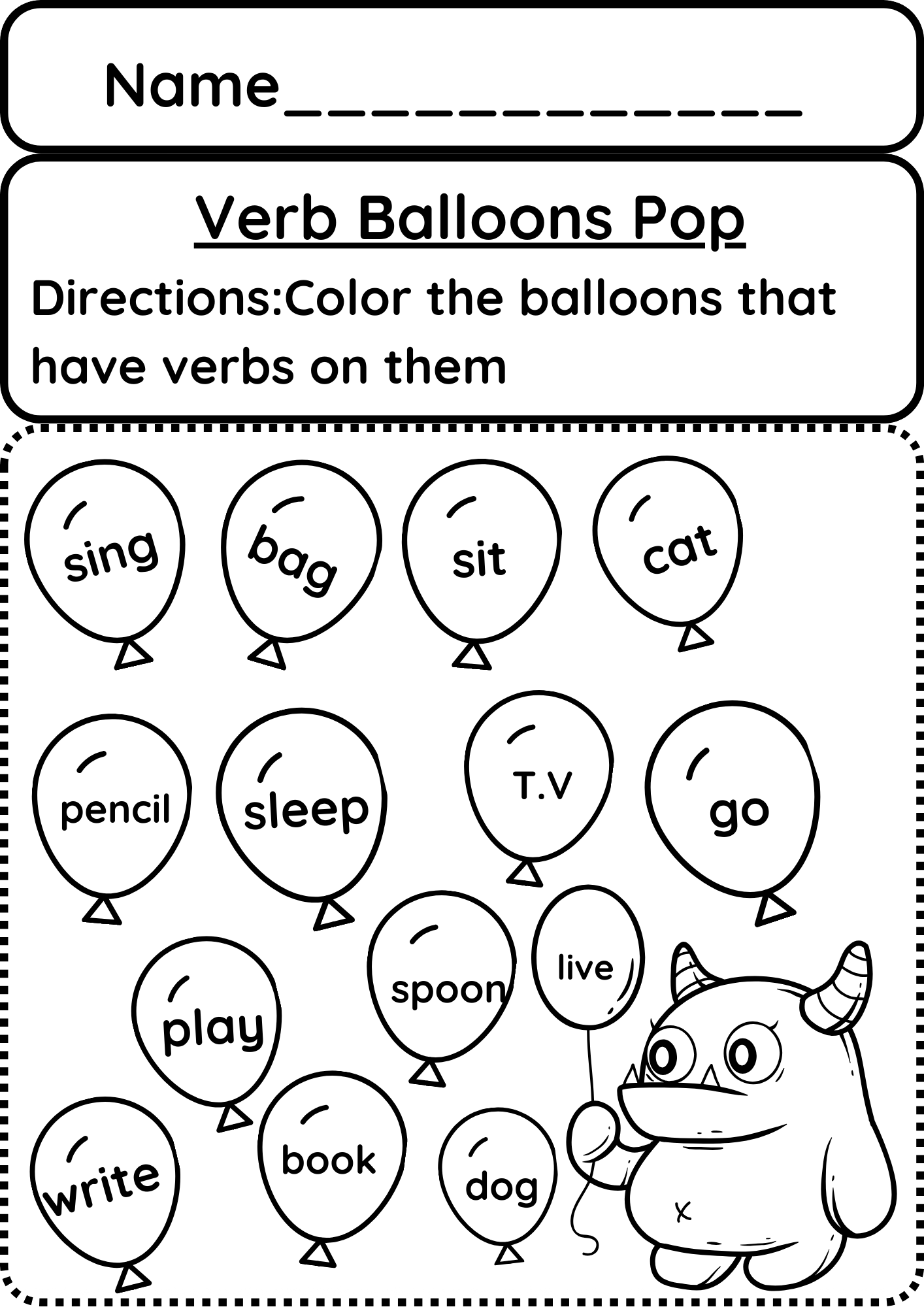to be worksheets for kindergarten