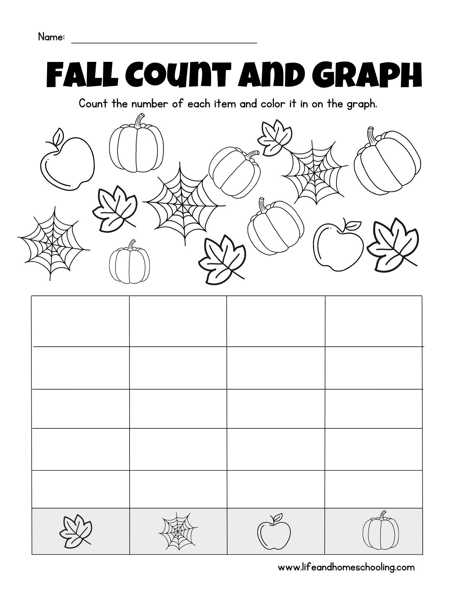 Fall Count And Graph Worksheet Made By Teachers Fall Count And Graph Worksheet Made By Teachers