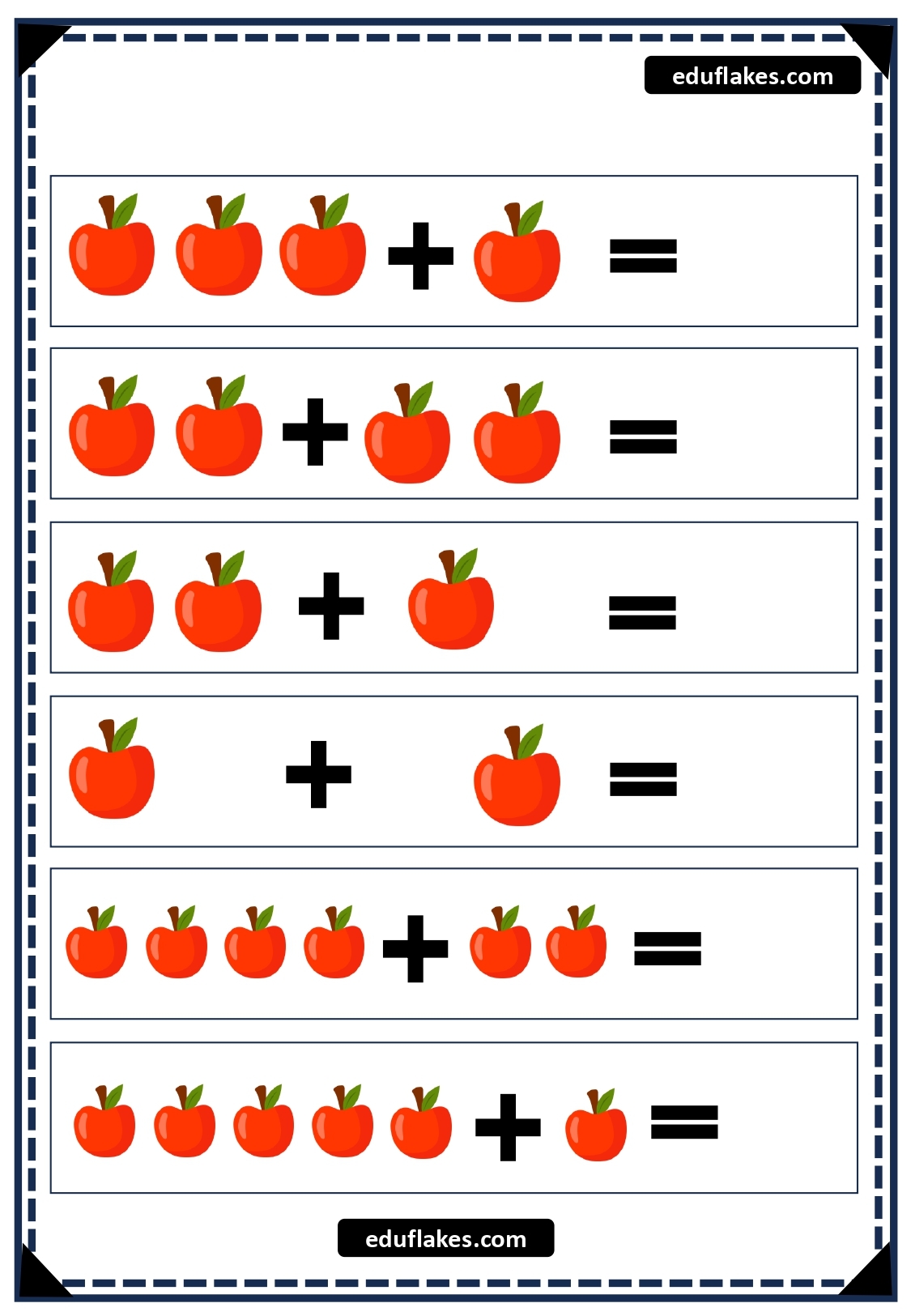 Fall Kindergarten Addition Worksheets Free PDF Eduflakes Fall Kindergarten Addition Worksheets Free PDF Eduflakes