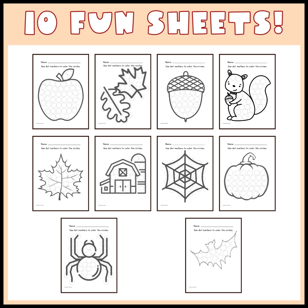 Fall Preschool Activities Bundle Printable No Prep Worksheets Made By Teachers