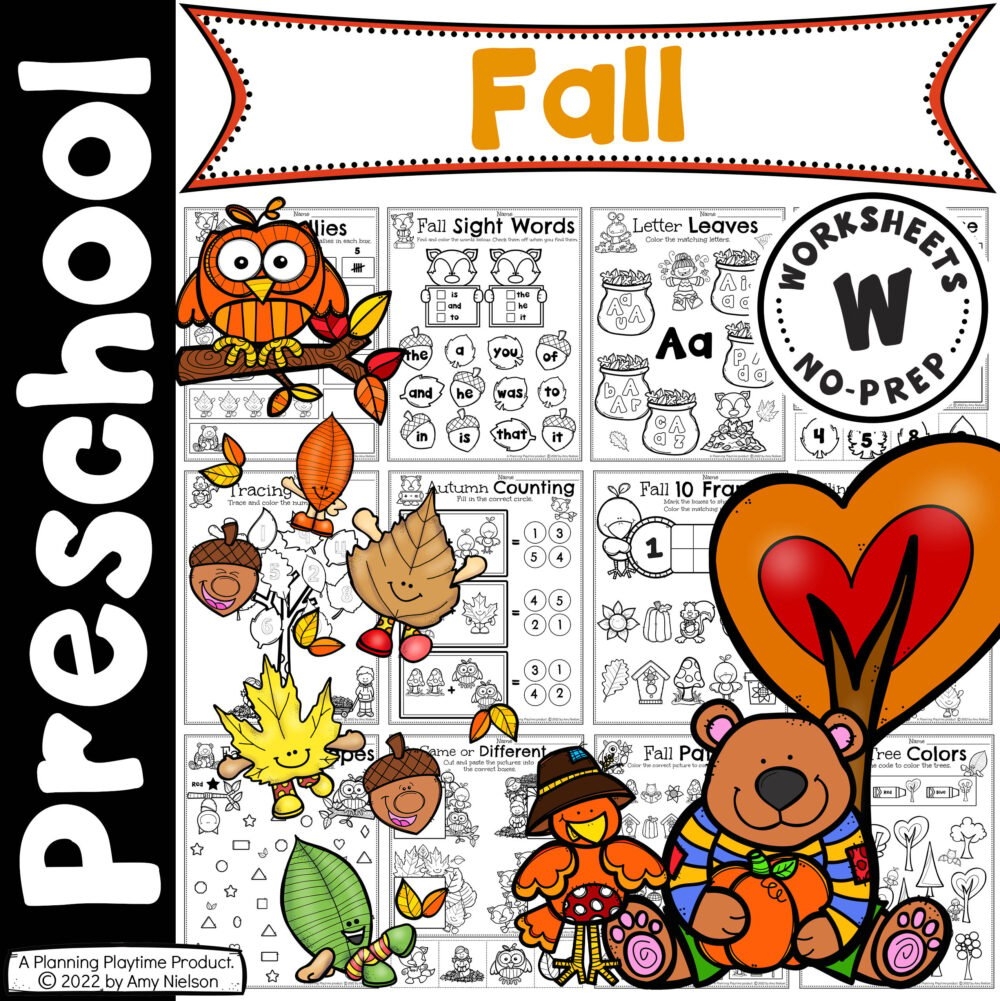 Fall Worksheets For Preschool Planning Playtime Fall Worksheets For Preschool Planning Playtime