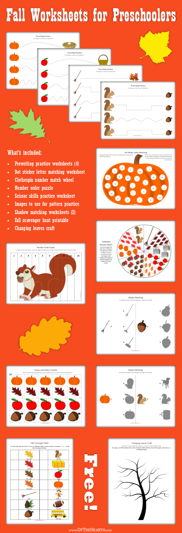 Fall Worksheets For Preschoolers