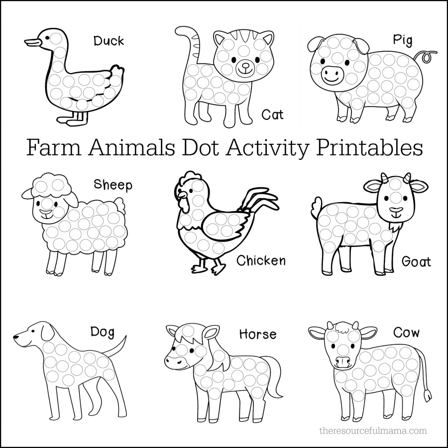 farm worksheets for preschoolers