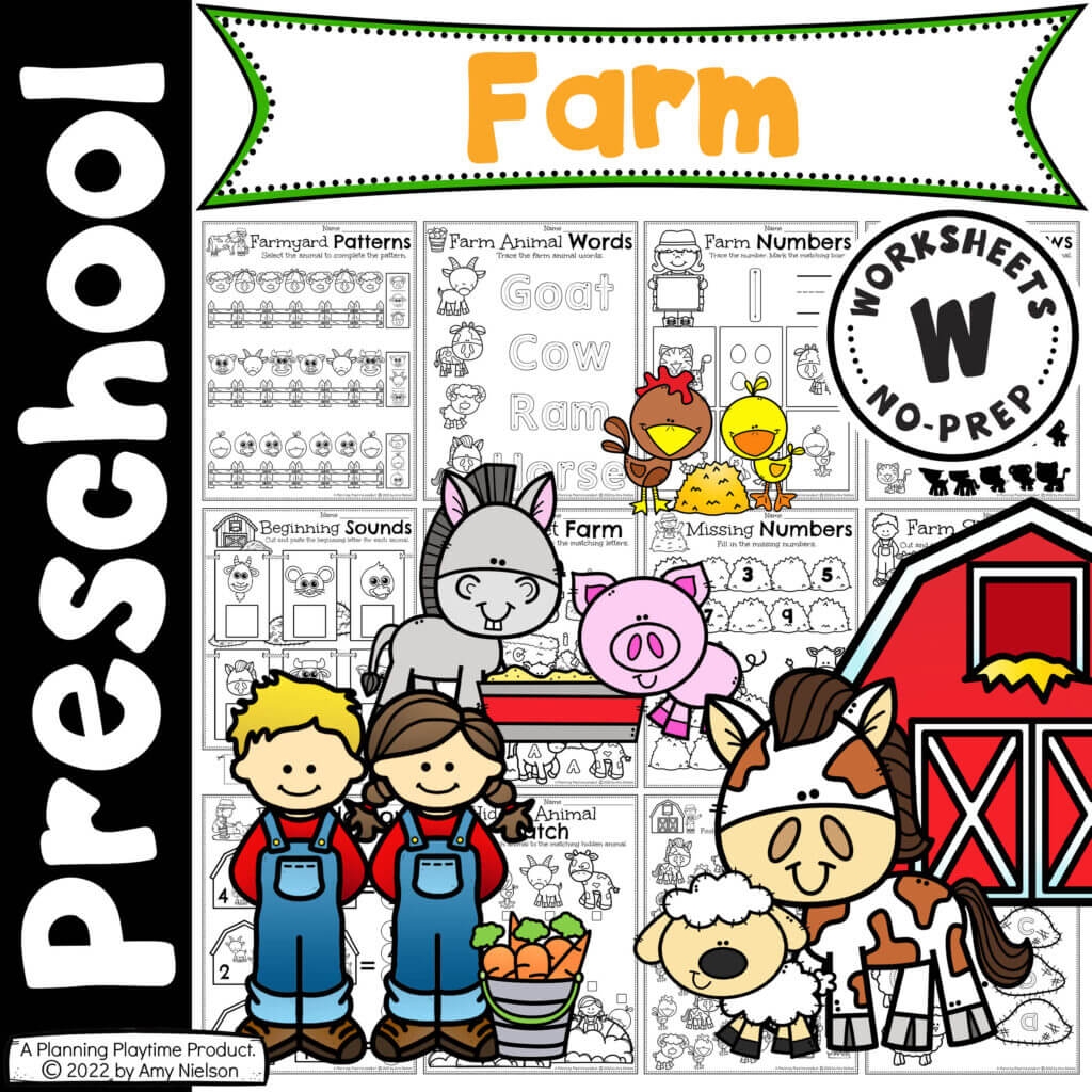 farm worksheets preschool