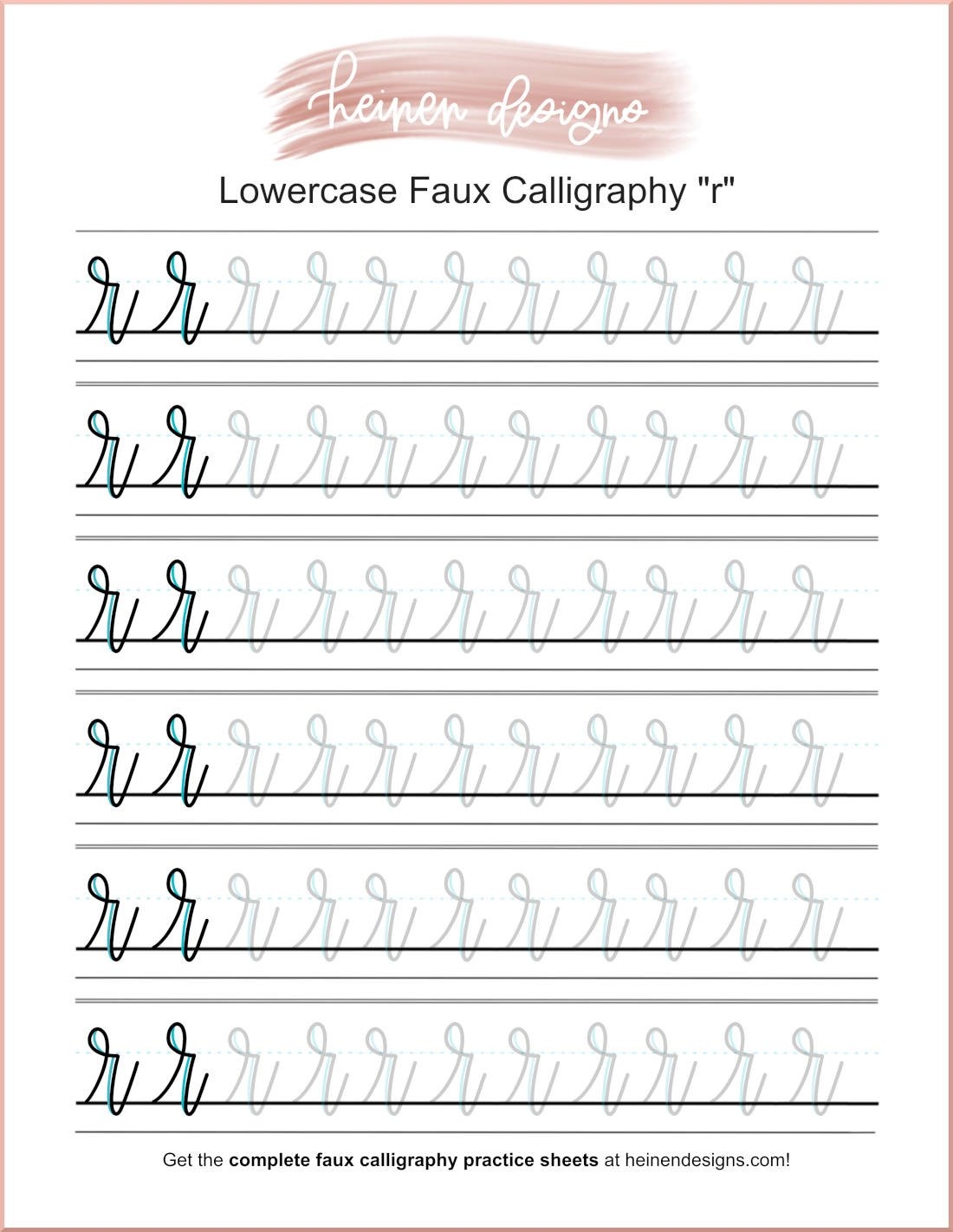 printable calligraphy worksheets free