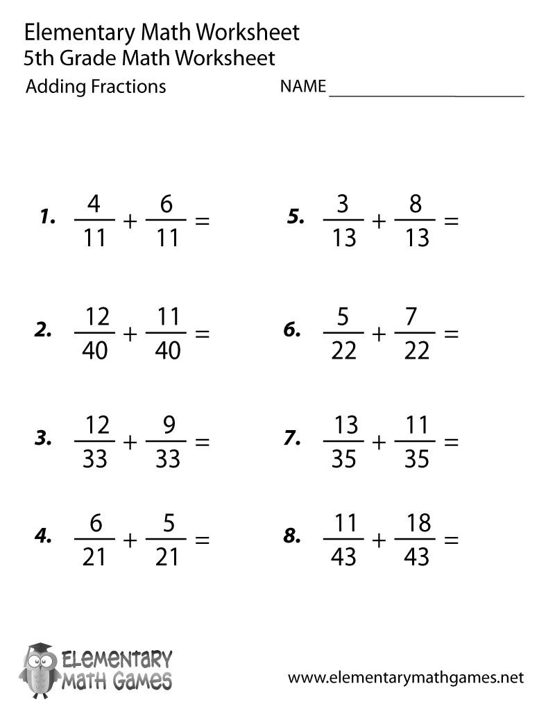 free printable 5th grade math worksheets