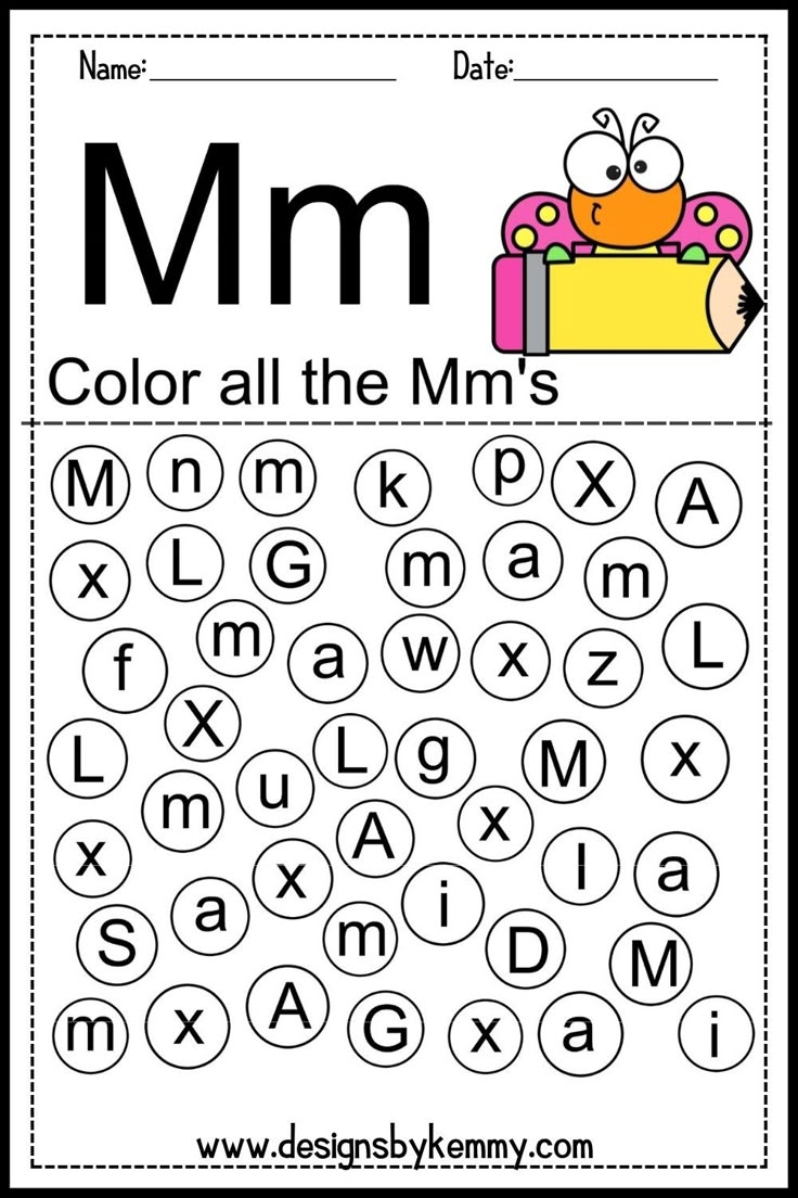 letter m preschool worksheets
