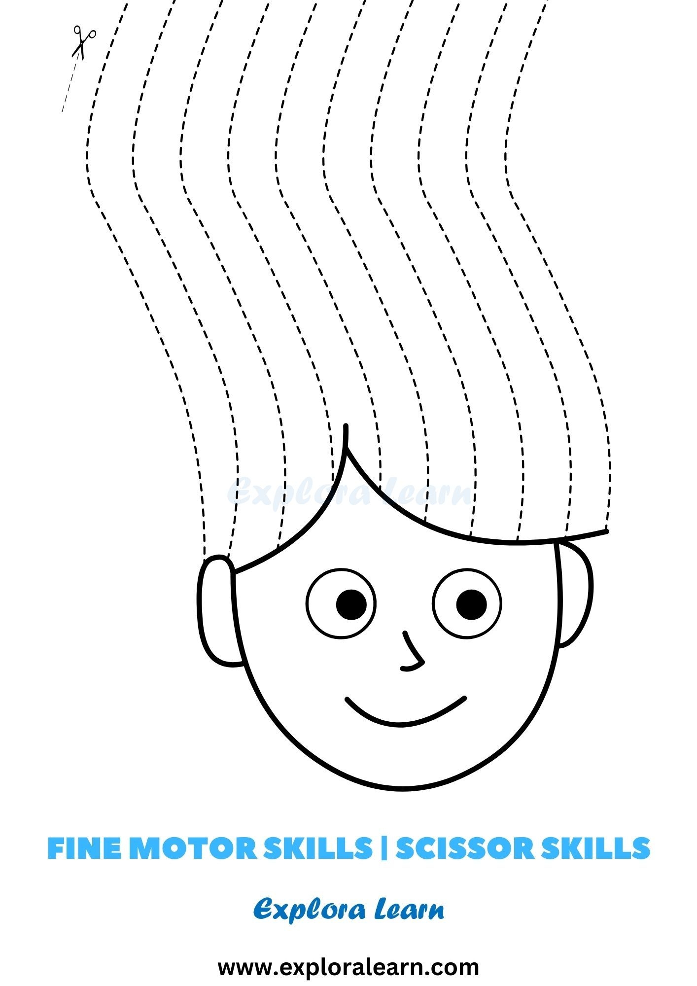 Fine Motor Skills Scissor Skills Worksheets For Kids