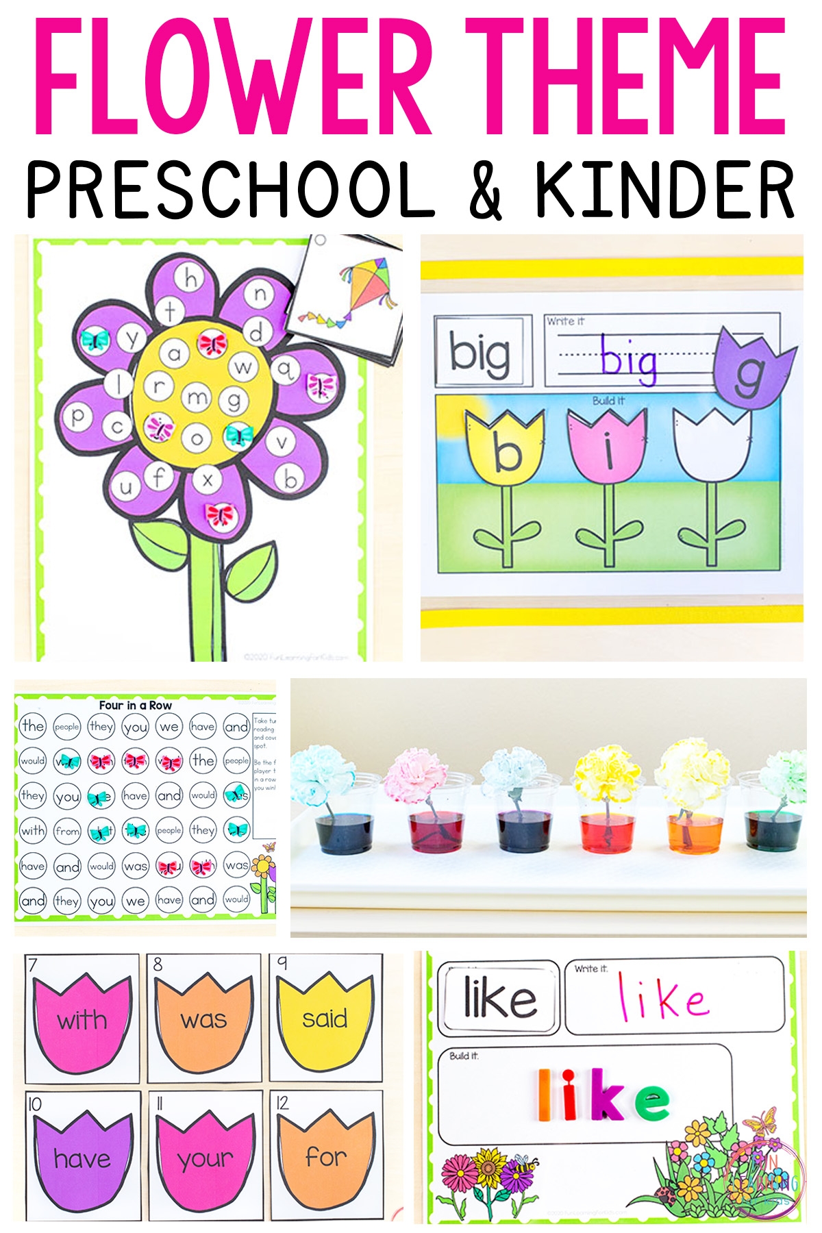 Flower Theme Activities For Preschool And Kindergarten