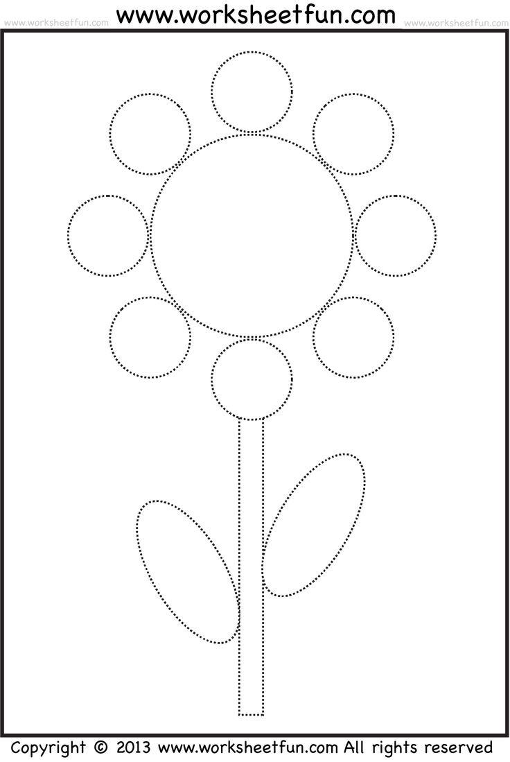 Flower Trace Worksheet Crafts And Worksheets For Preschool Toddler And Kindergarten