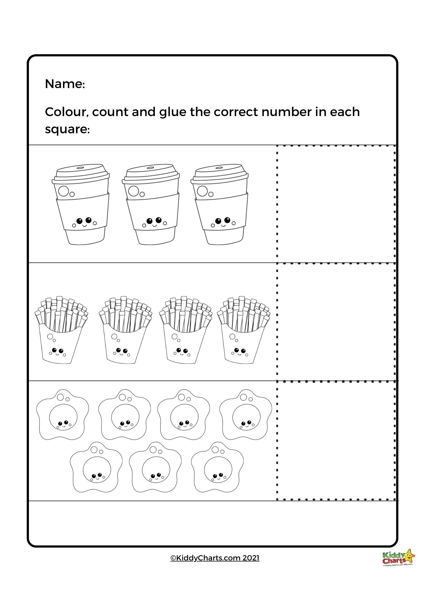 Food Math Worksheets Fun With Preschool Math KiddyCharts Shop