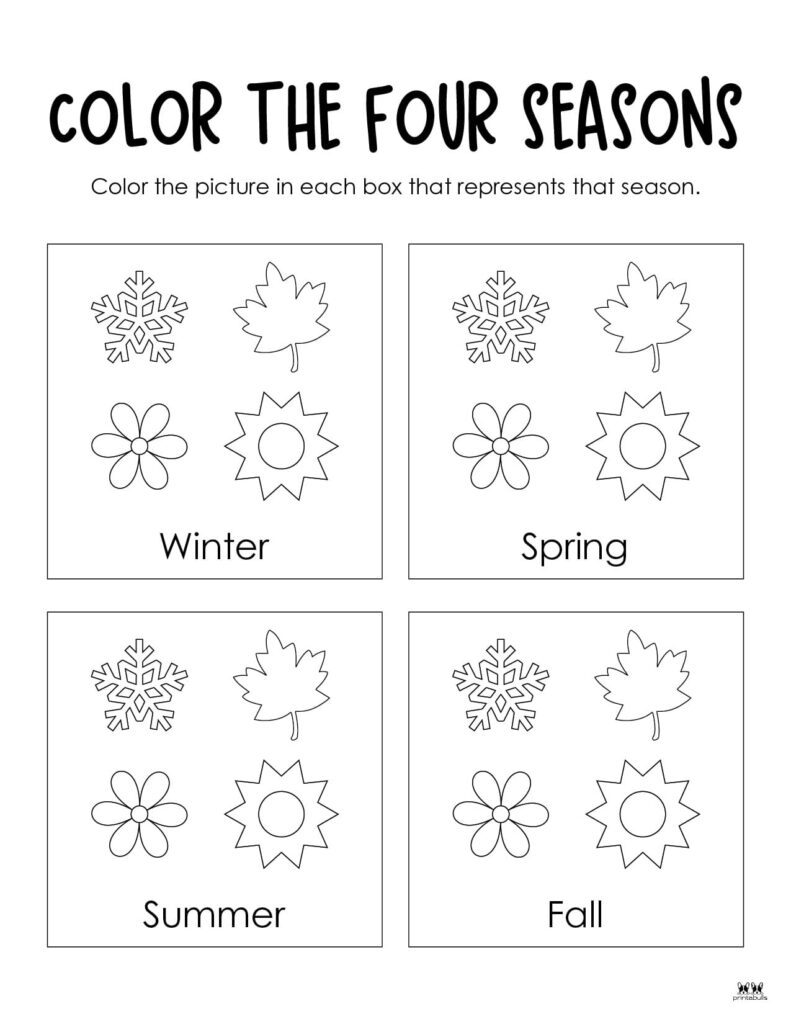 Four Seasons Worksheets Printables 51 Pages Printabulls