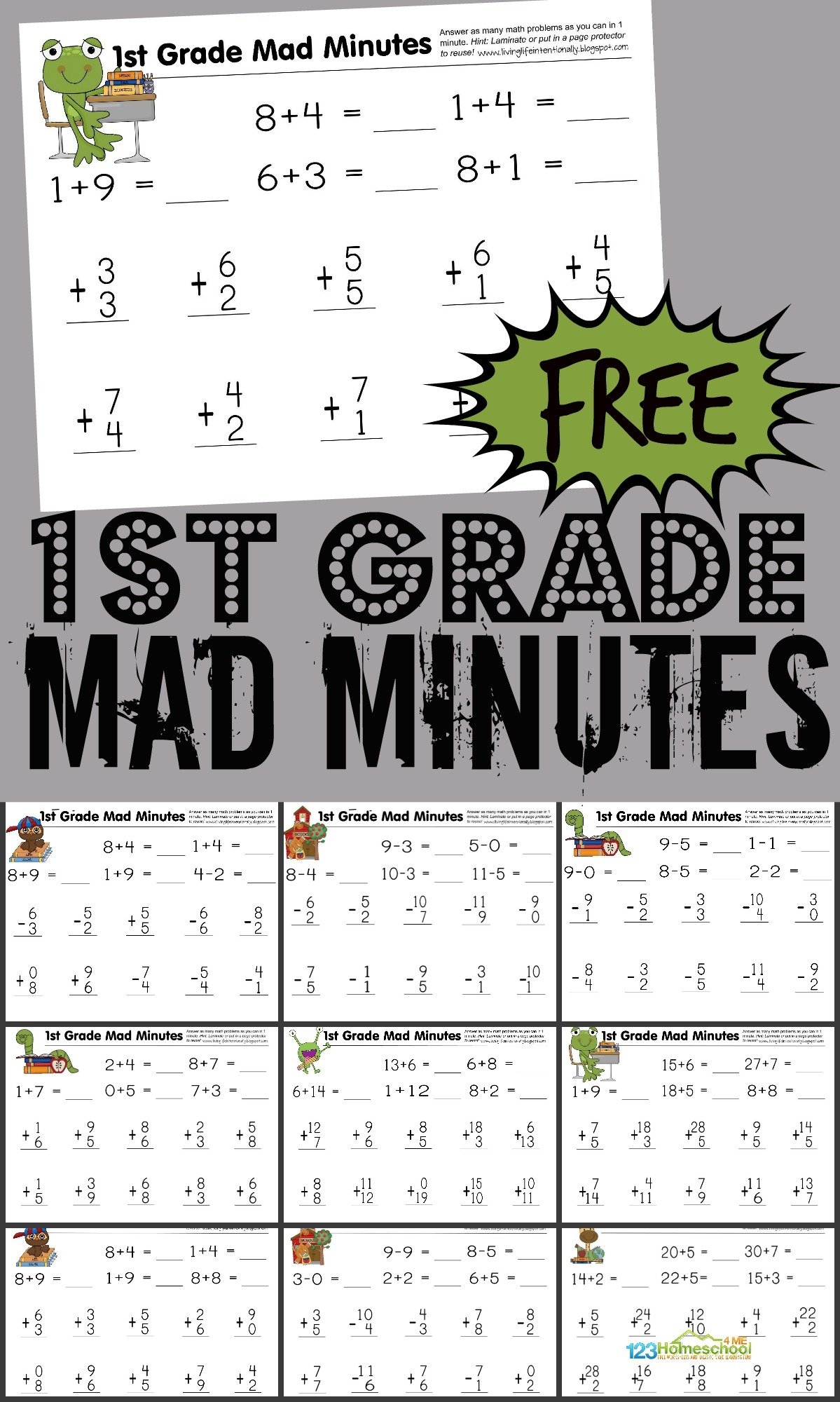 first grade math worksheets free