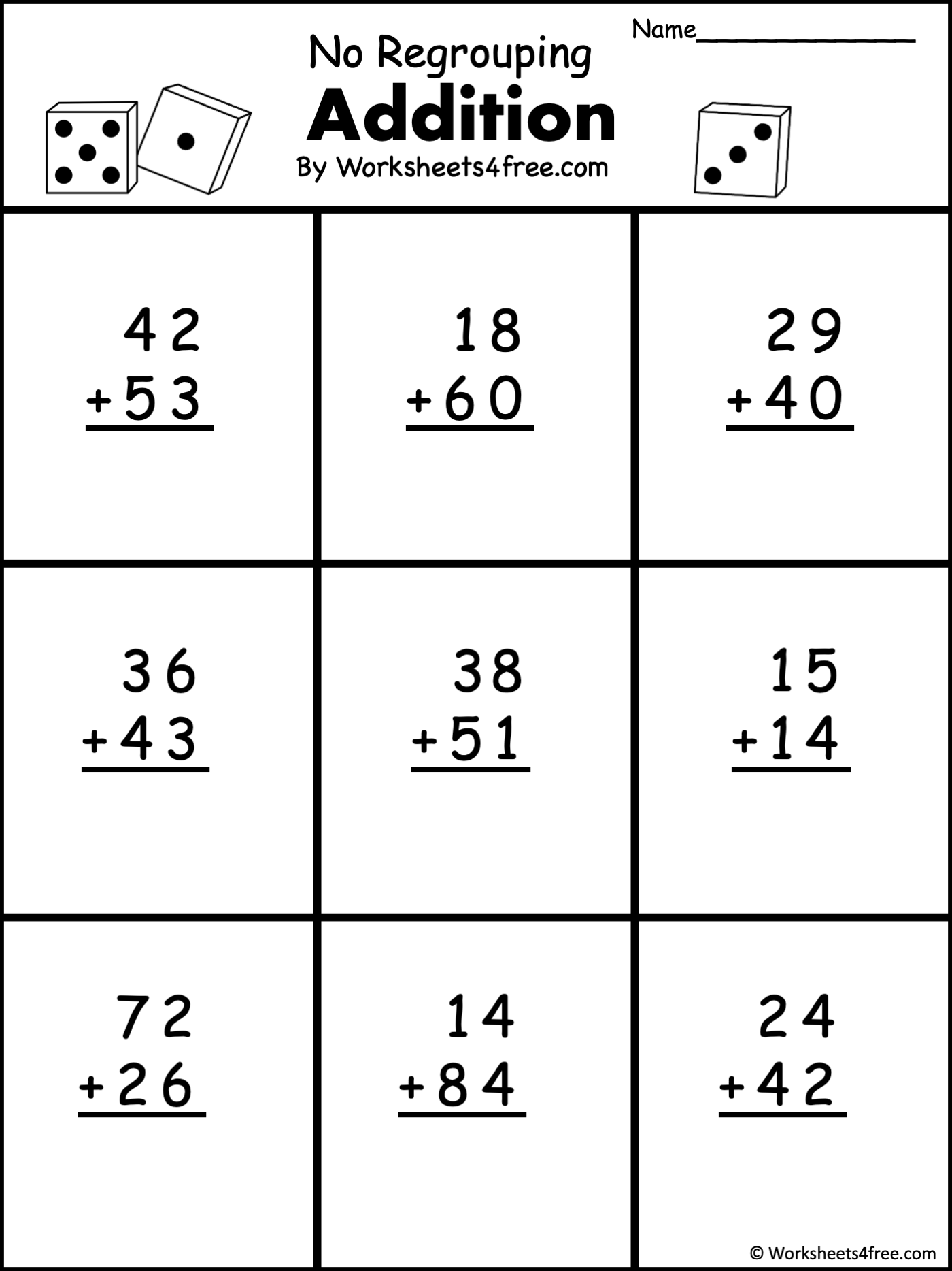 2 digit math worksheets