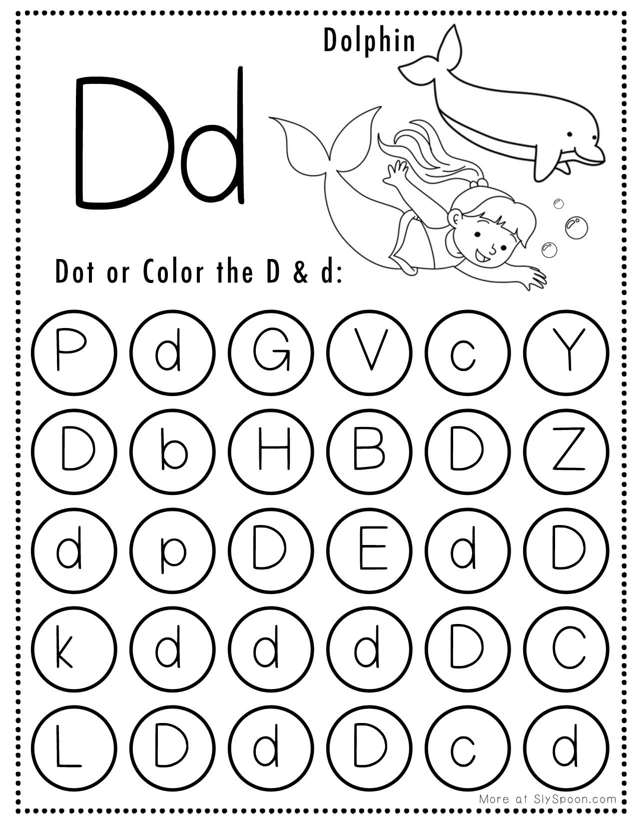 letter d worksheets preschool