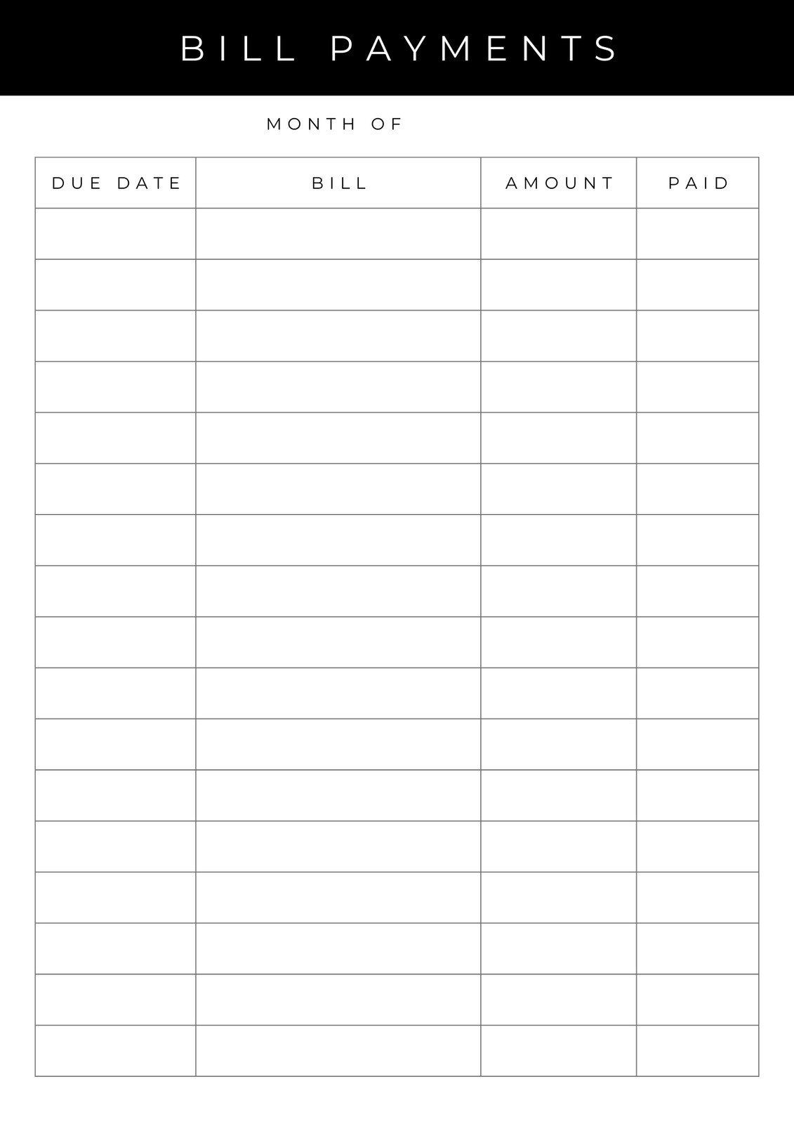 free printable beginner simple budget worksheet