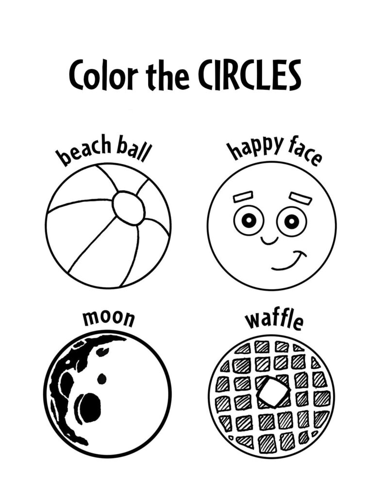 circle worksheet preschool