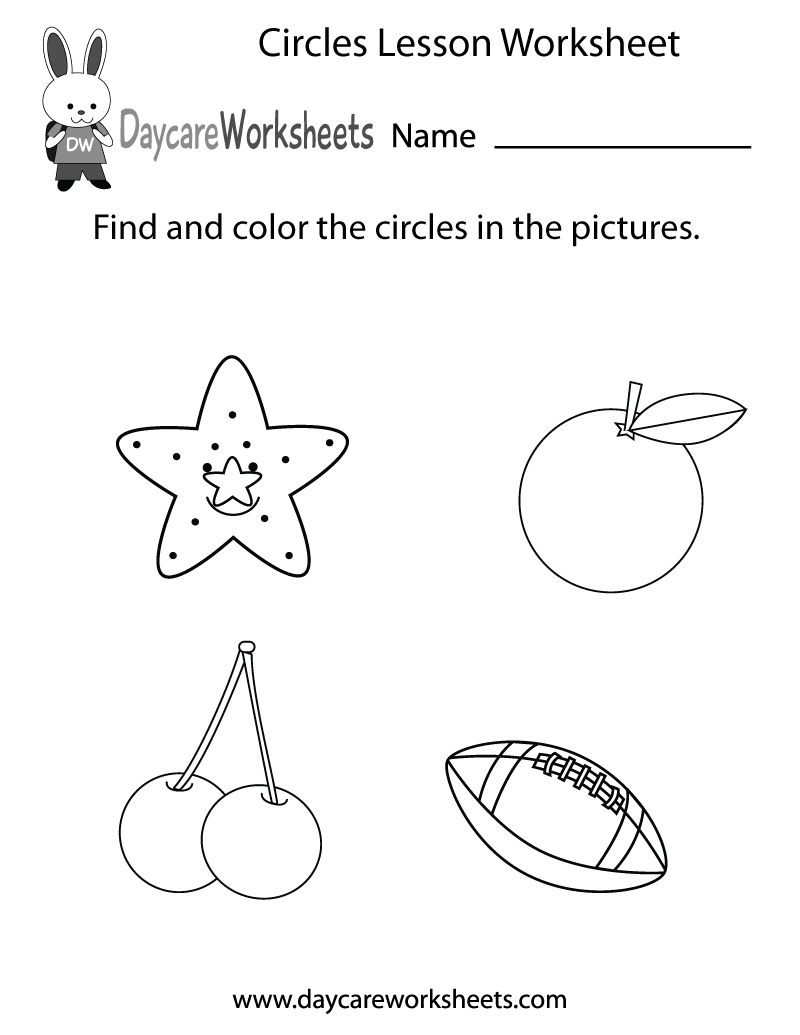 circle worksheets for preschoolers