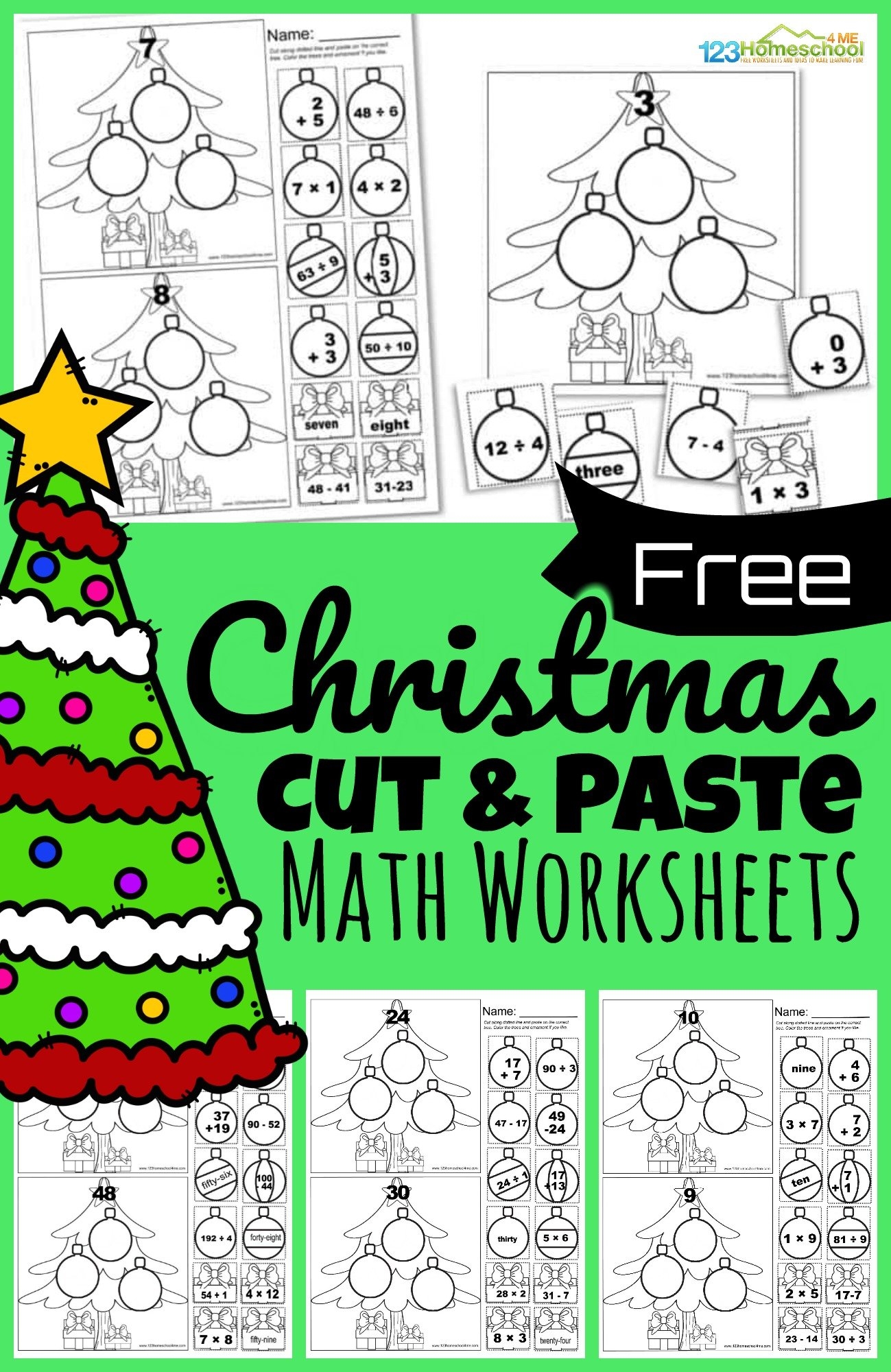 math worksheets for christmas