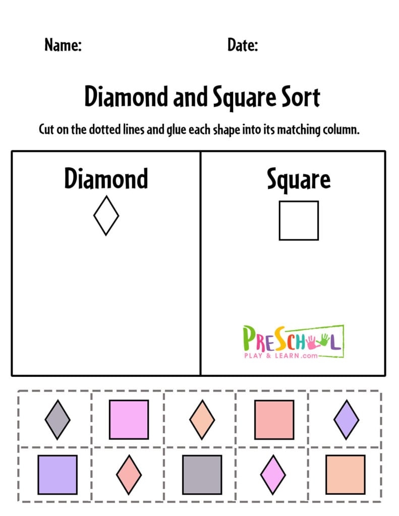 diamond math problems worksheet