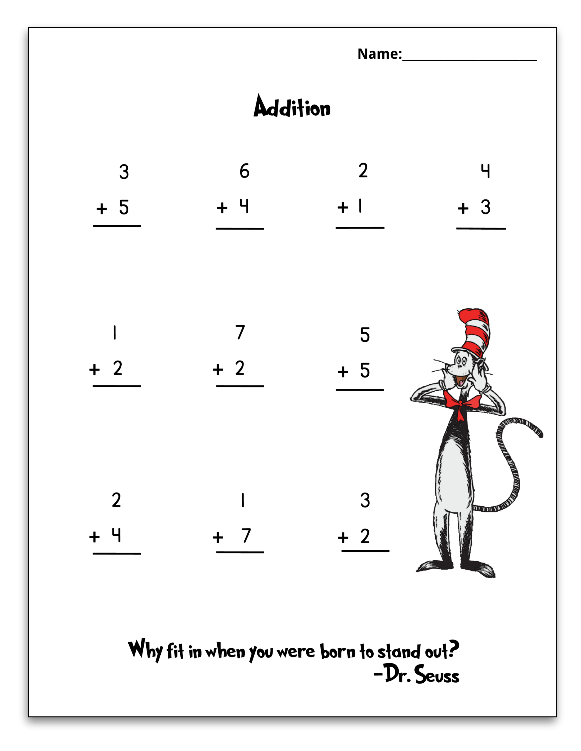 Free Dr Seuss Math Worksheet Download Free Dr Seuss Math Worksheet Png Images Free Worksheets On Clipart Library