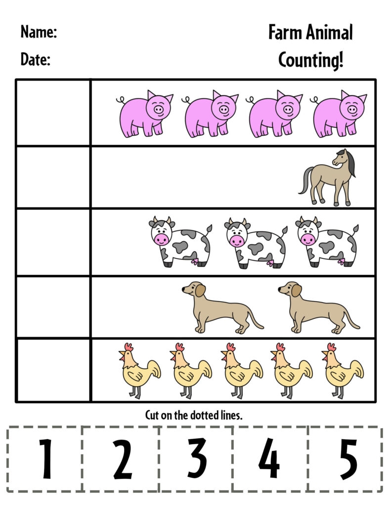 Free Farm Worksheets For Preschool The Hollydog Blog