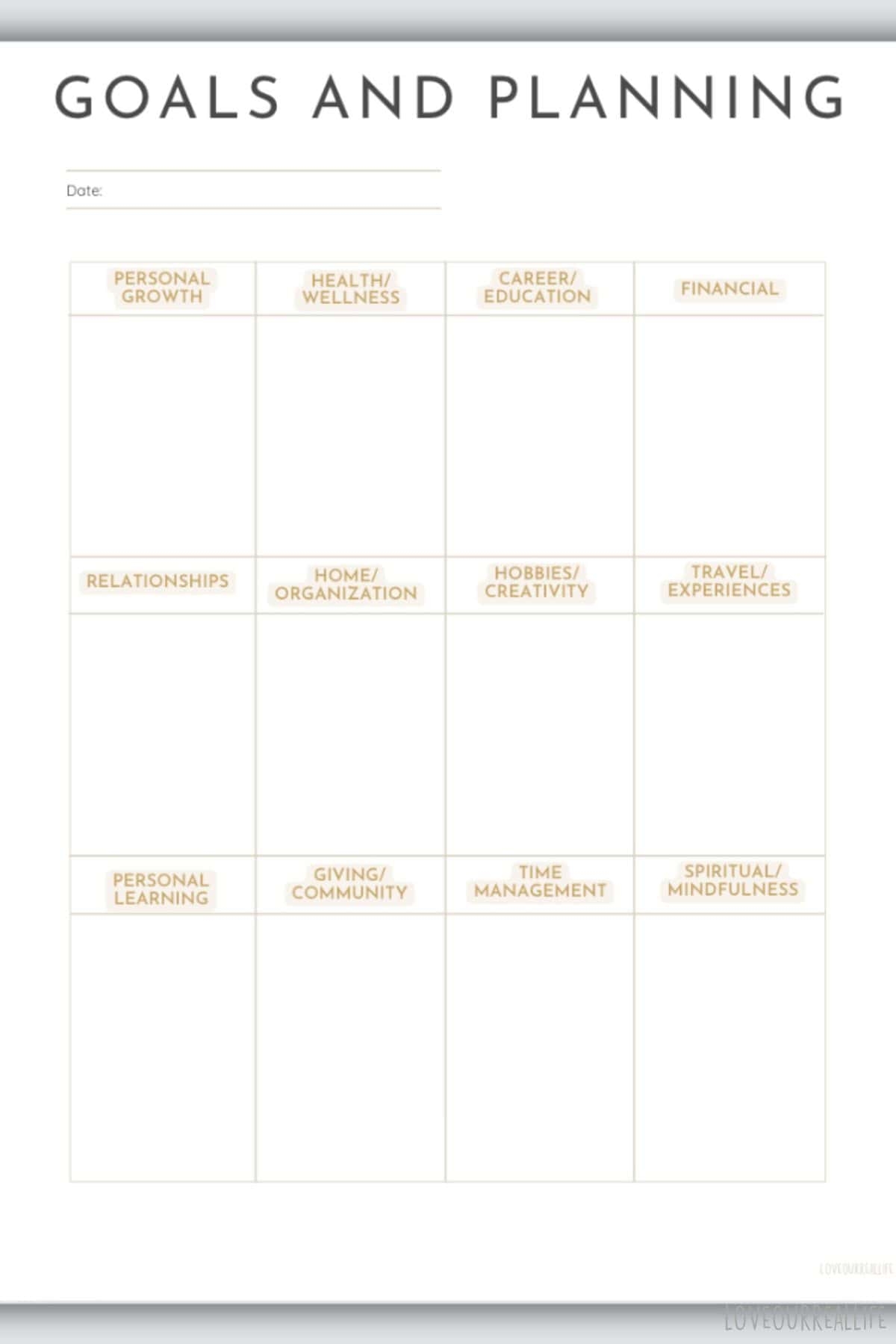 printable goals worksheet printable goals worksheet