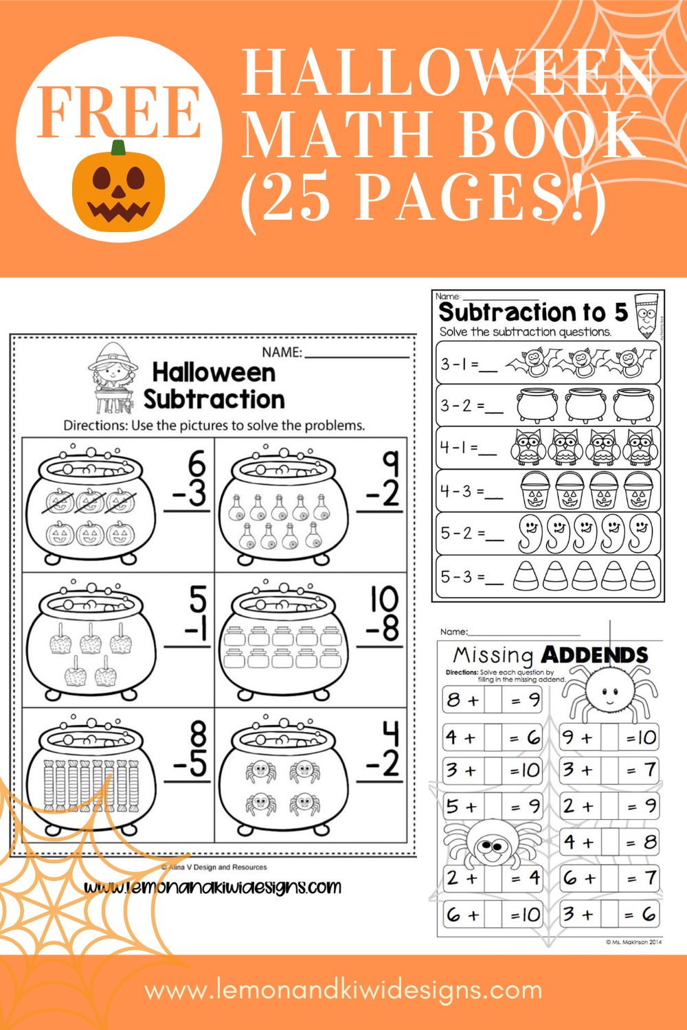 halloween math worksheet