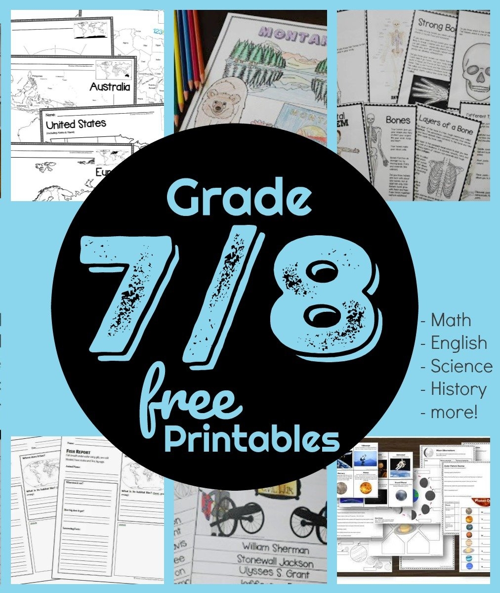 free printable worksheets for 8th graders