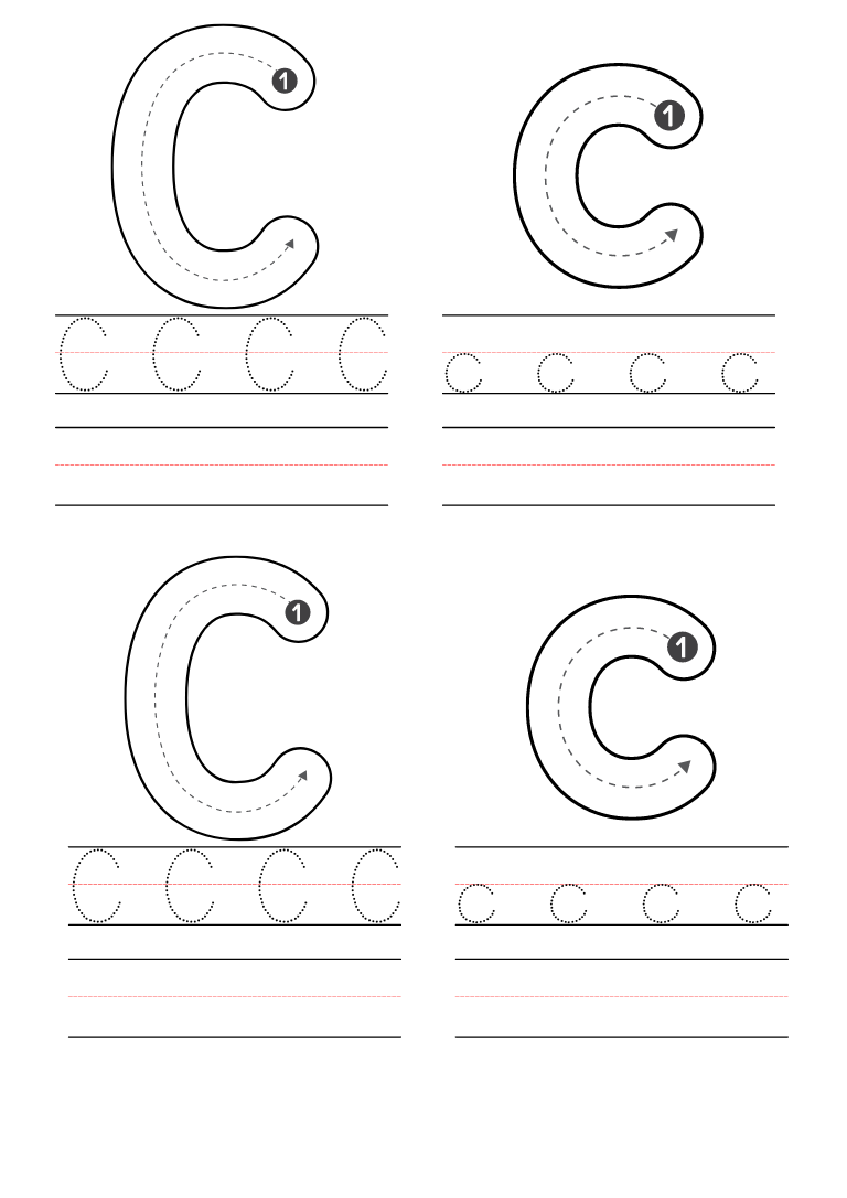letter c printable worksheets