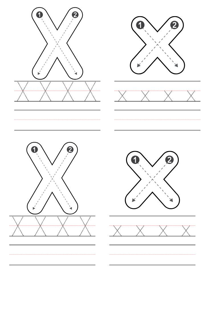 Free Kindergarten Letter X Worksheets Printable PDF Free Kindergarten Letter X Worksheets Printable PDF