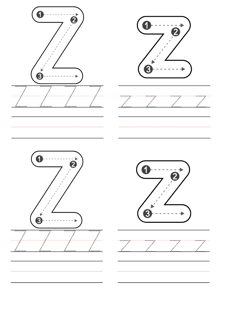 Free Kindergarten Letter Z Worksheets Printable PDF