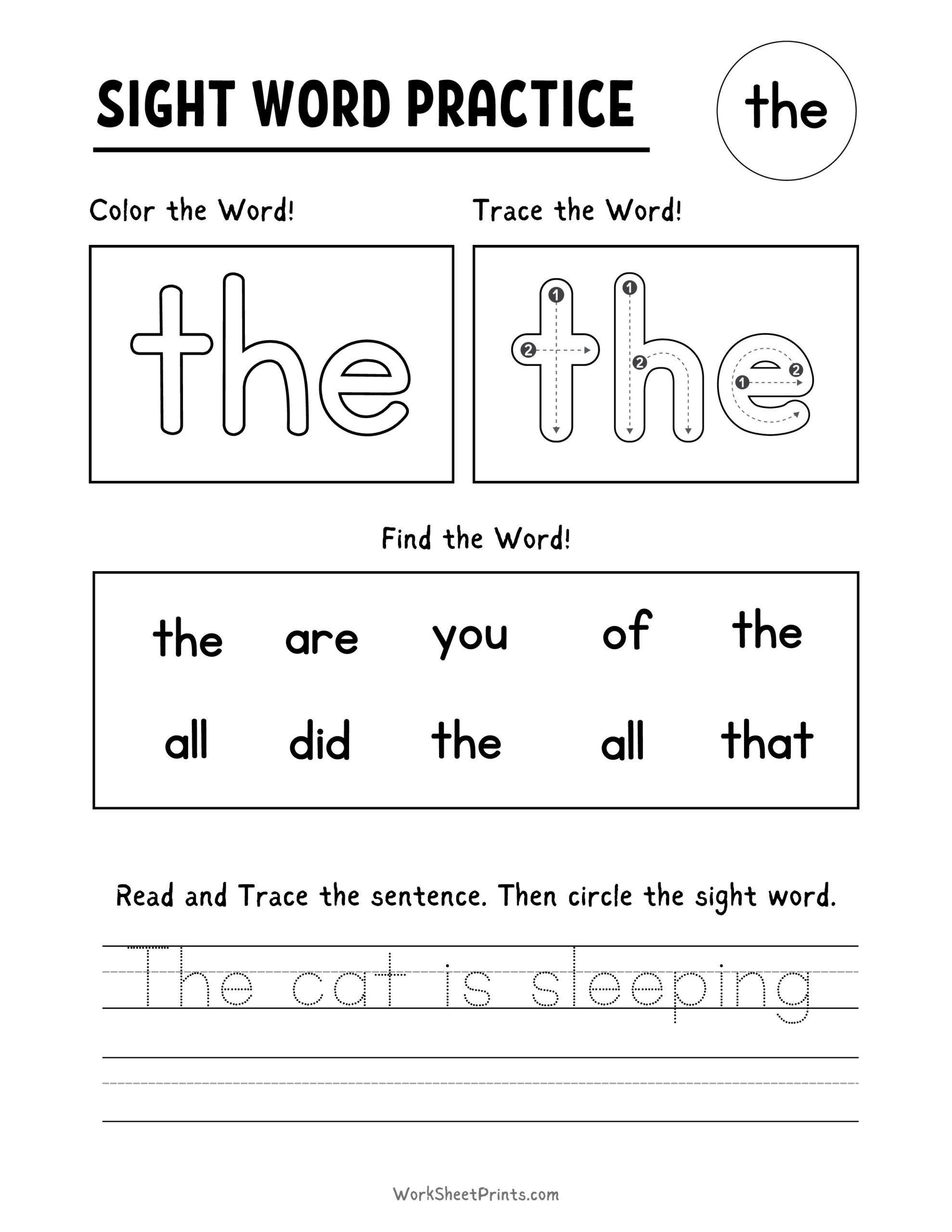 free printable sight words worksheets free printable sight words worksheets